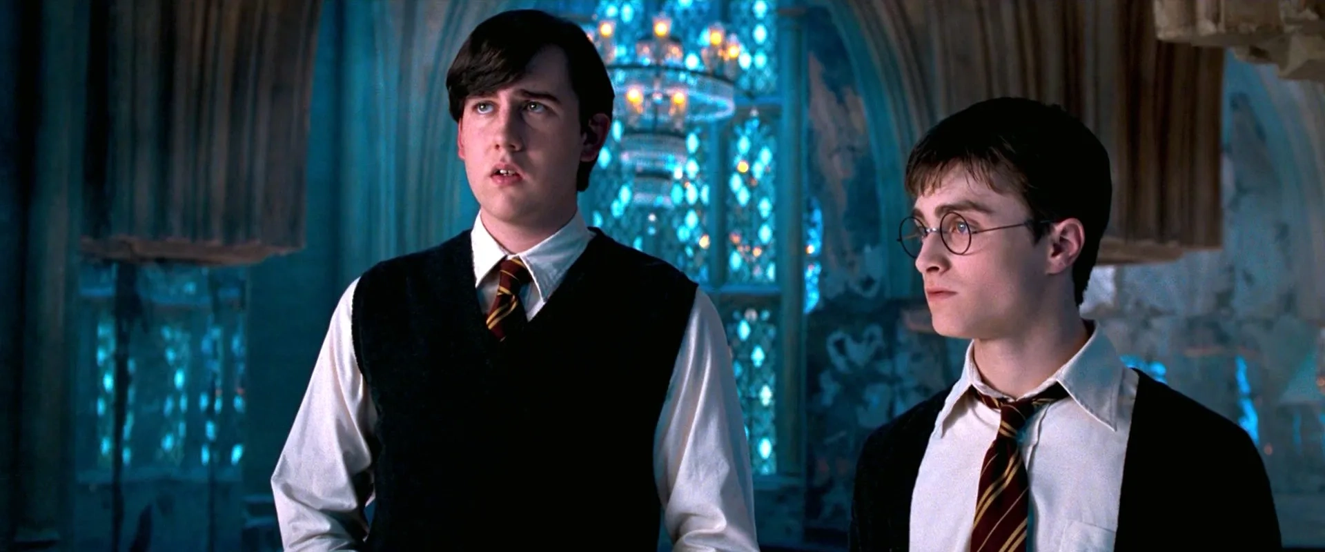 Matthew Lewis and Daniel Radcliffe in Harry Potter and the Order of the Phoenix (2007)