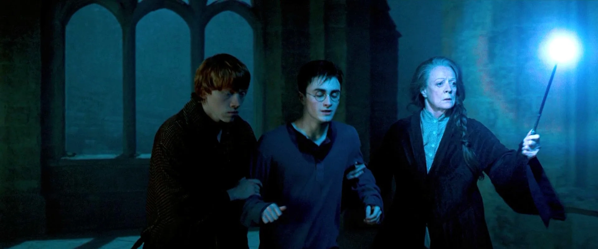 Maggie Smith, Rupert Grint, and Daniel Radcliffe in Harry Potter and the Order of the Phoenix (2007)