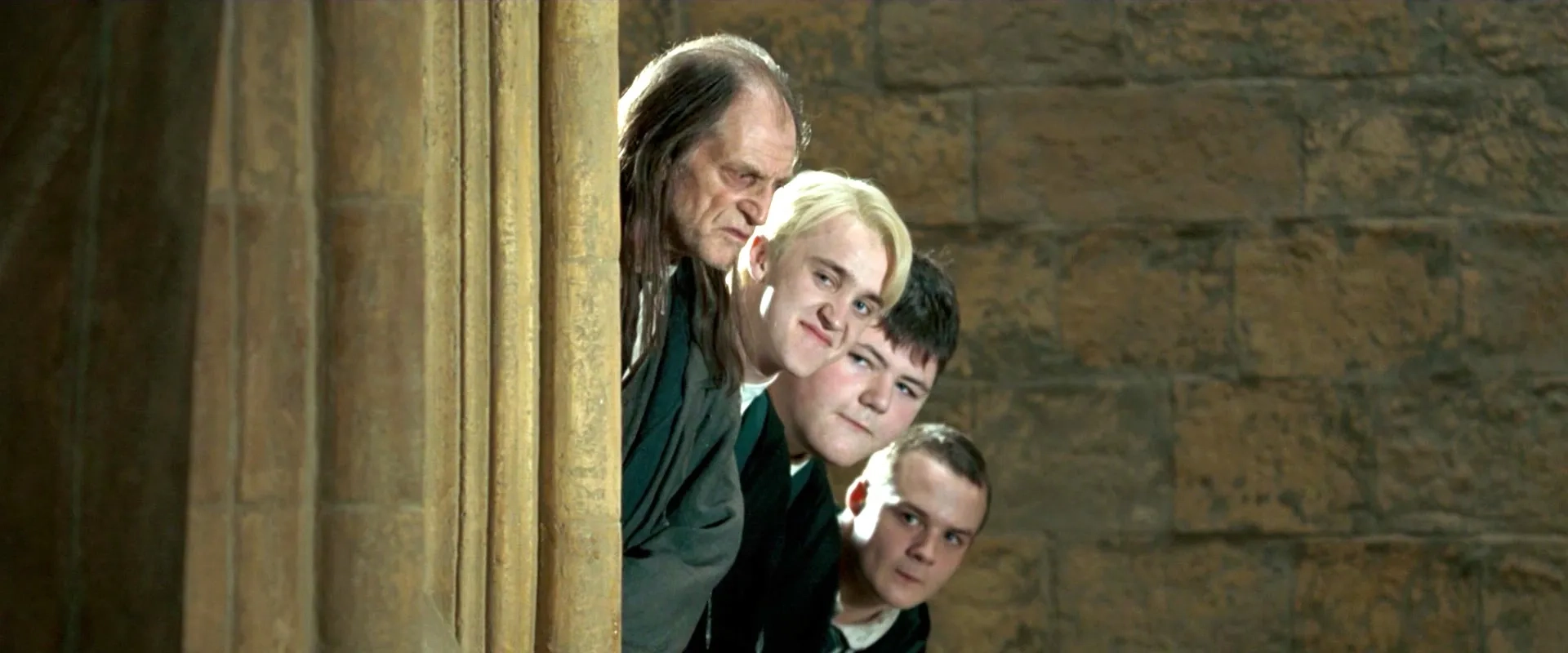 David Bradley, Tom Felton, Josh Herdman, and Jamie Waylett in Harry Potter and the Order of the Phoenix (2007)