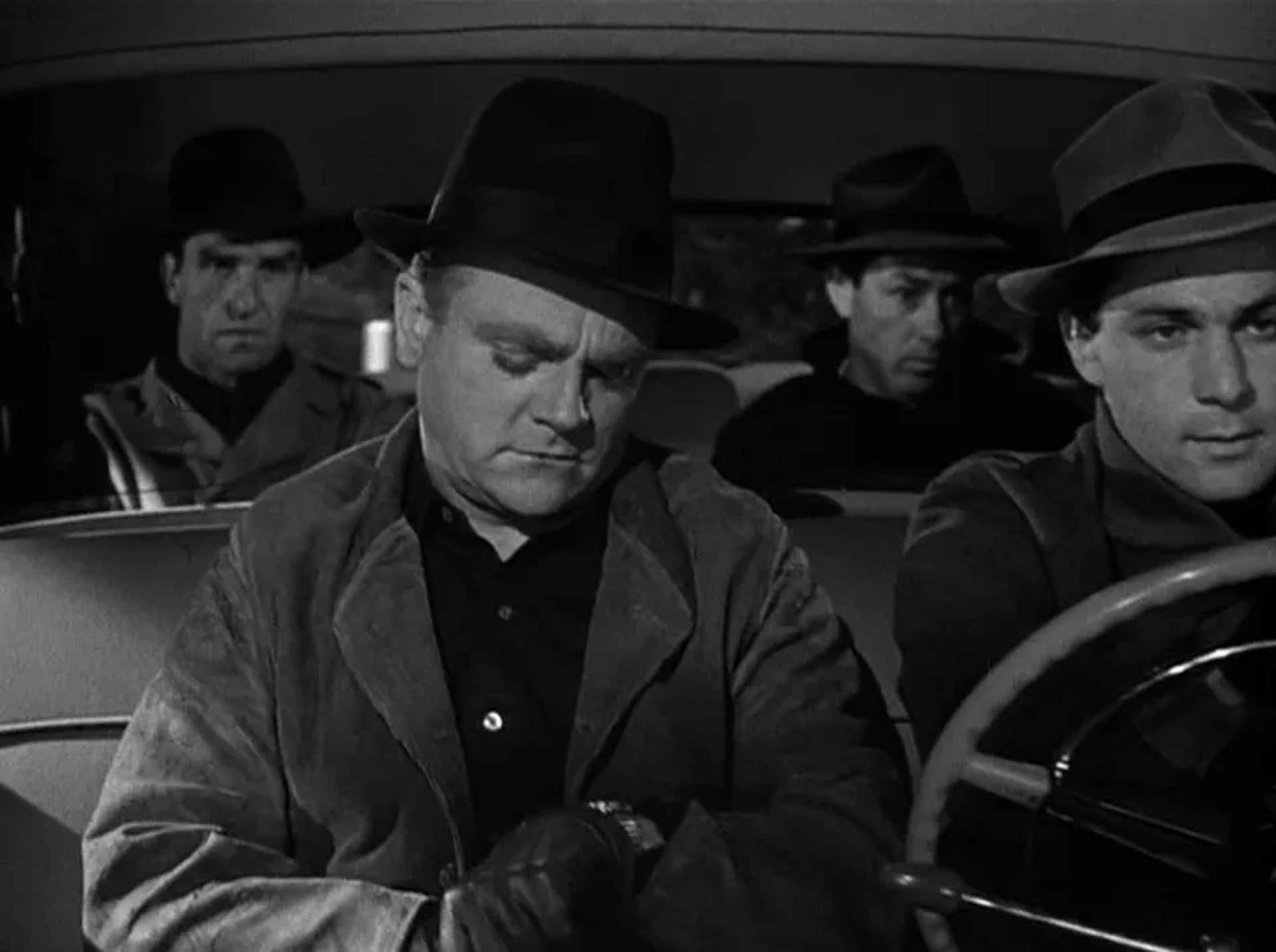 James Cagney, Wally Cassell, Mickey Knox, and Ford Rainey in White Heat (1949)