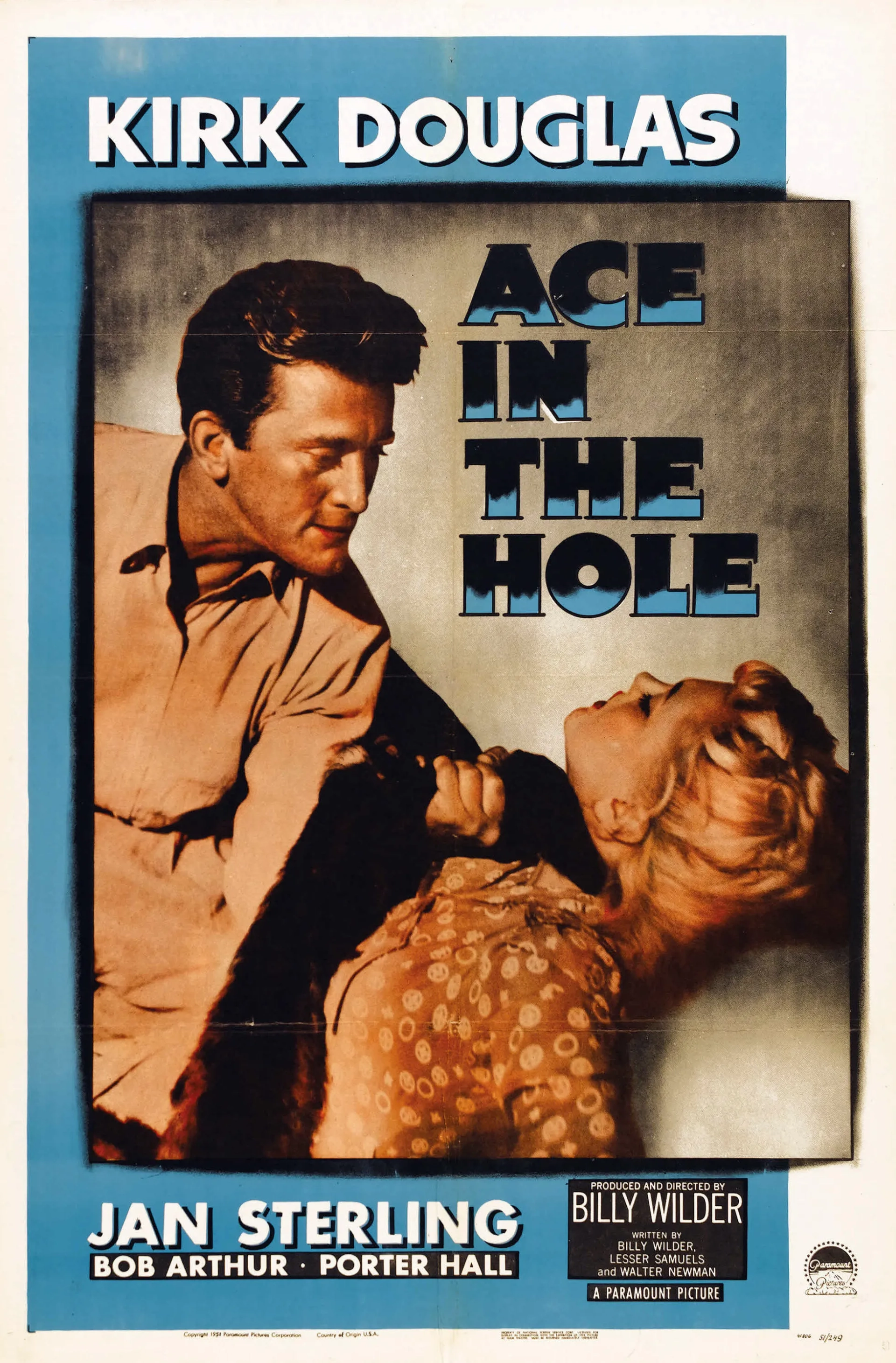 Kirk Douglas and Jan Sterling in Ace in the Hole (1951)