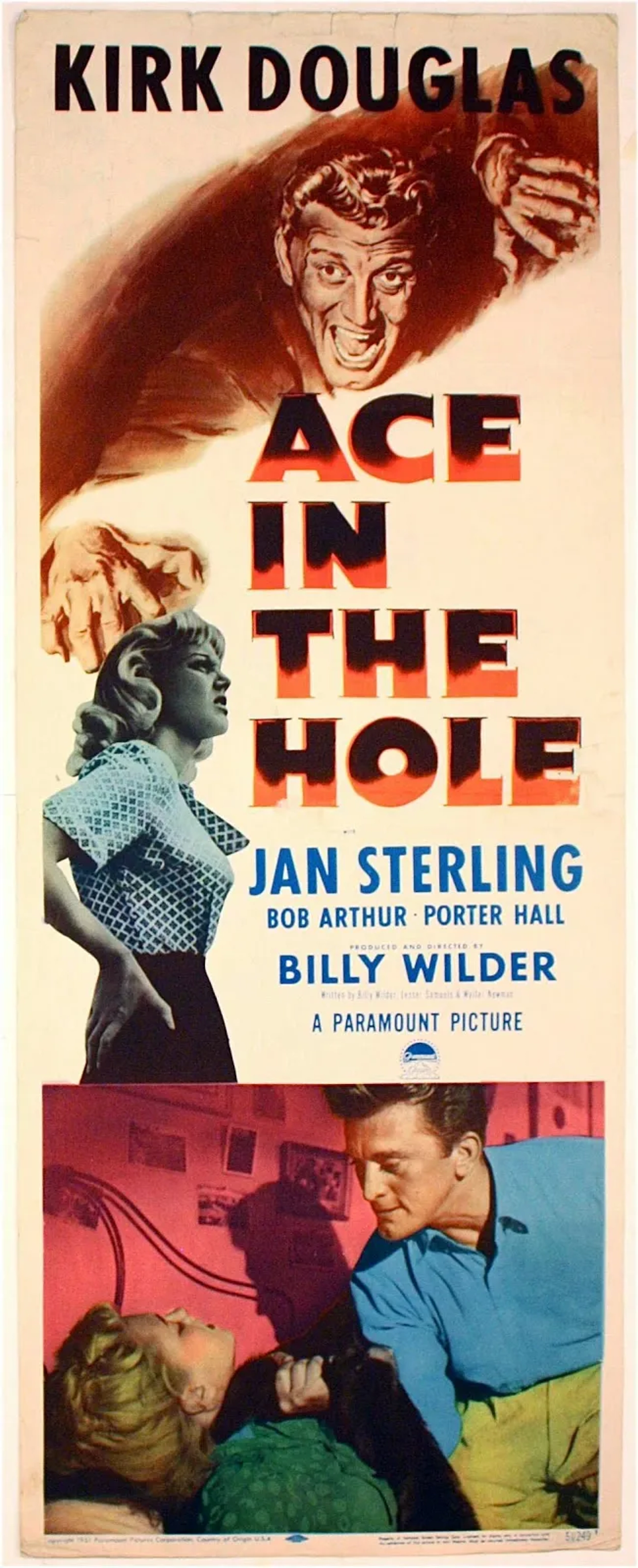 Kirk Douglas and Jan Sterling in Ace in the Hole (1951)