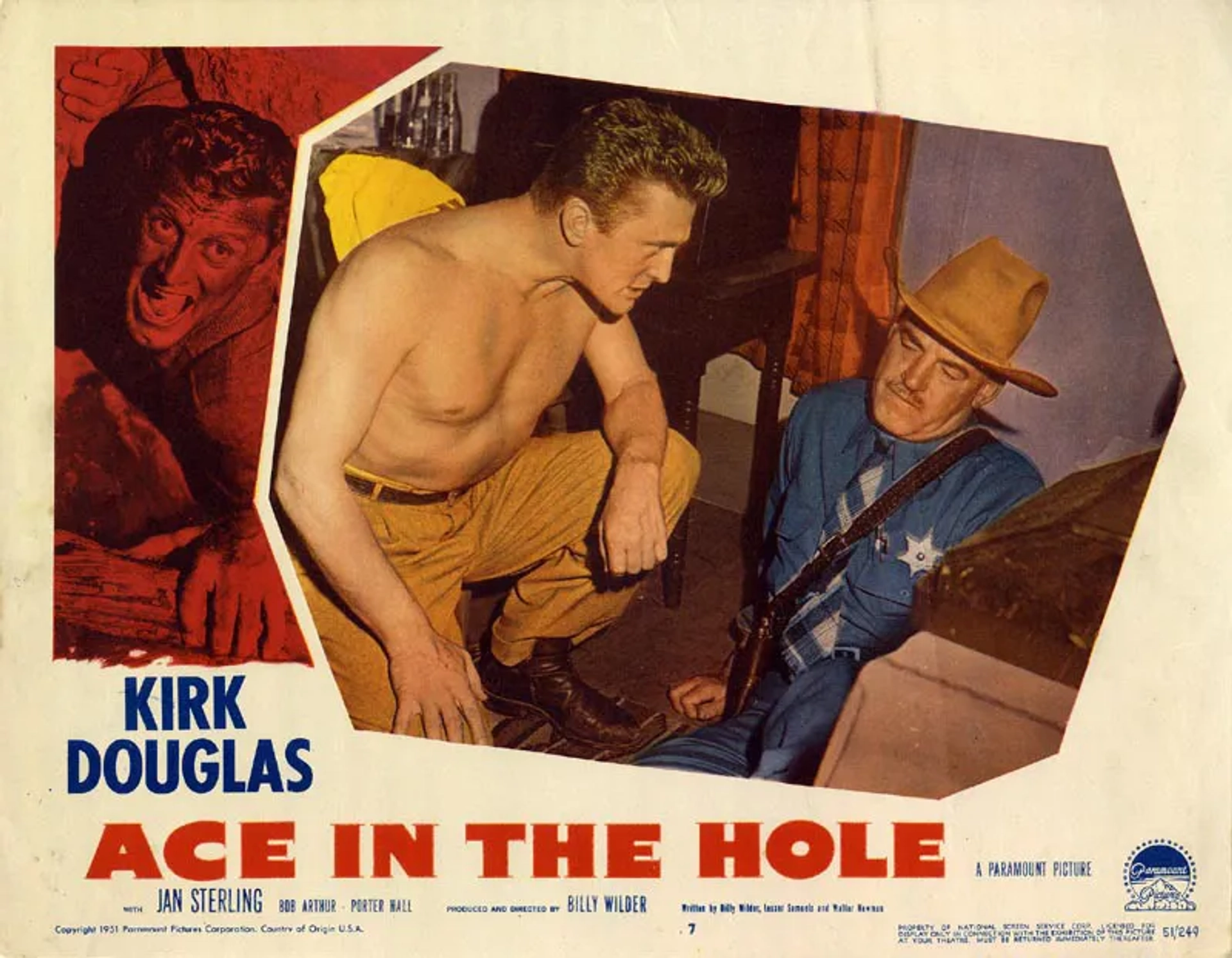 Kirk Douglas and Ray Teal in Ace in the Hole (1951)