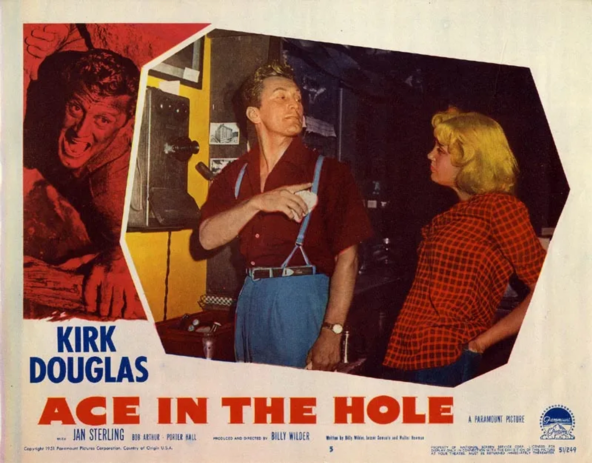 Kirk Douglas and Jan Sterling in Ace in the Hole (1951)