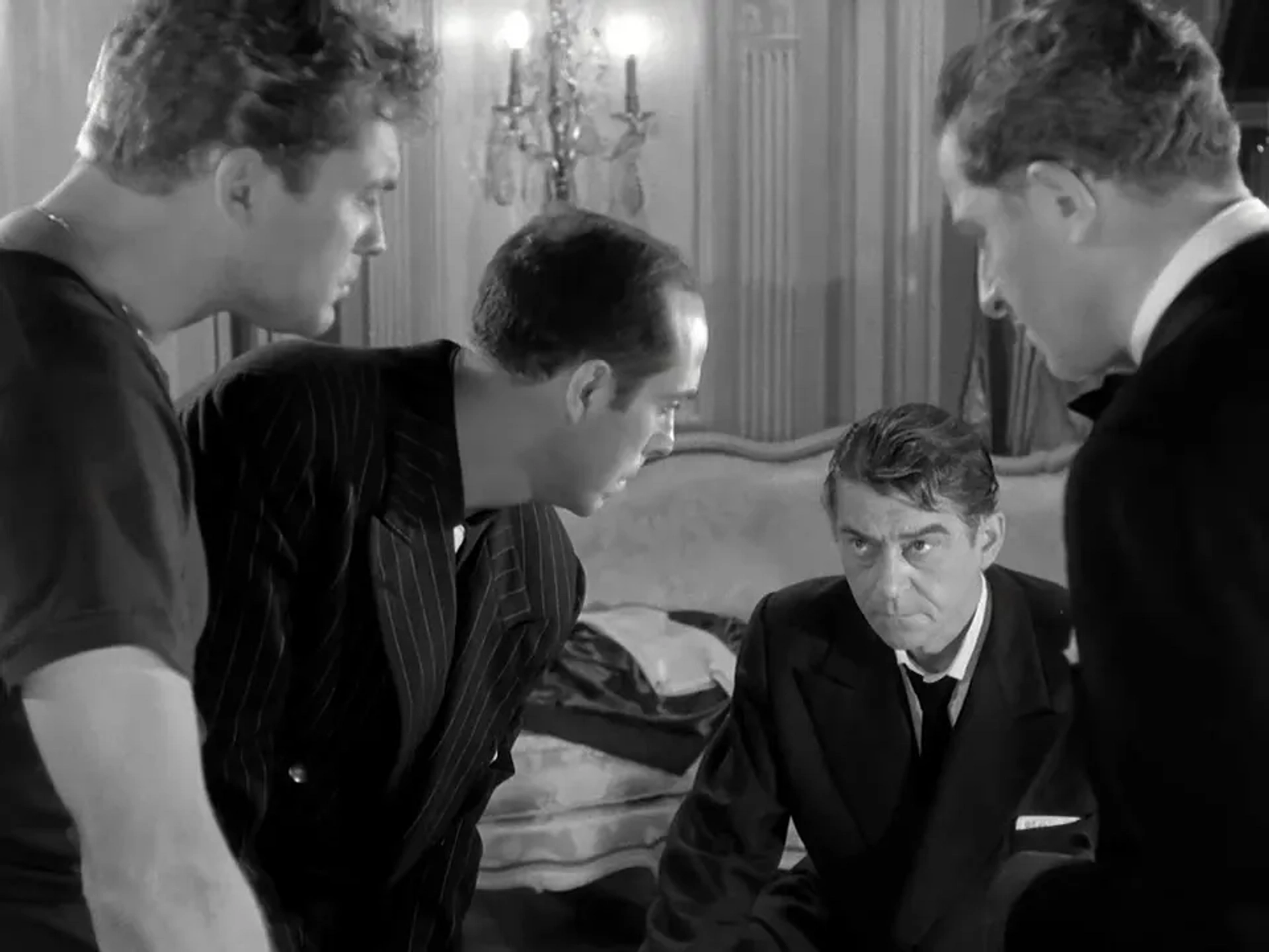 Jules Dassin, Robert Manuel, Carl Möhner, and Jean Servais in Rififi (1955)