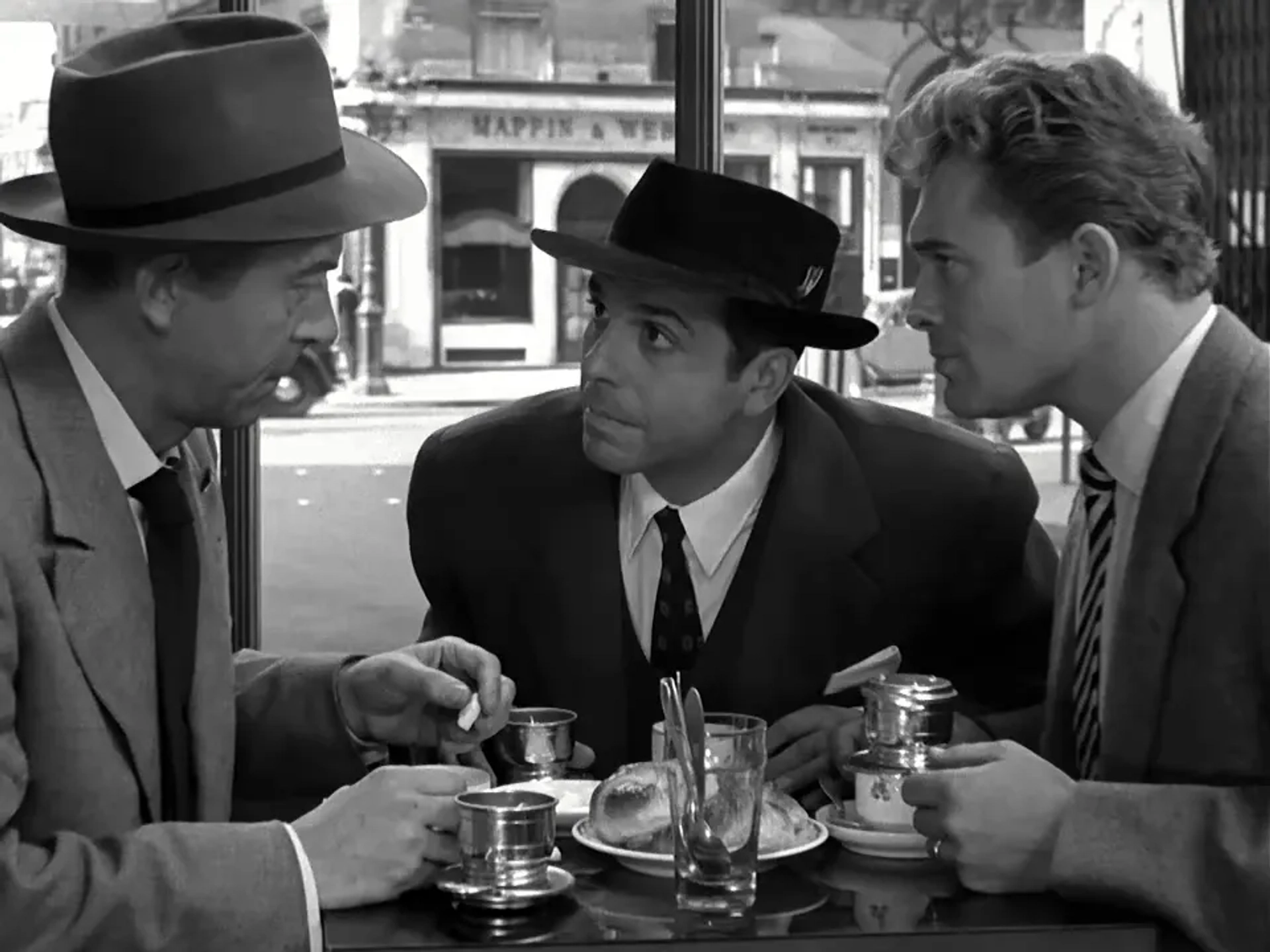 Robert Manuel, Carl Möhner, and Jean Servais in Rififi (1955)