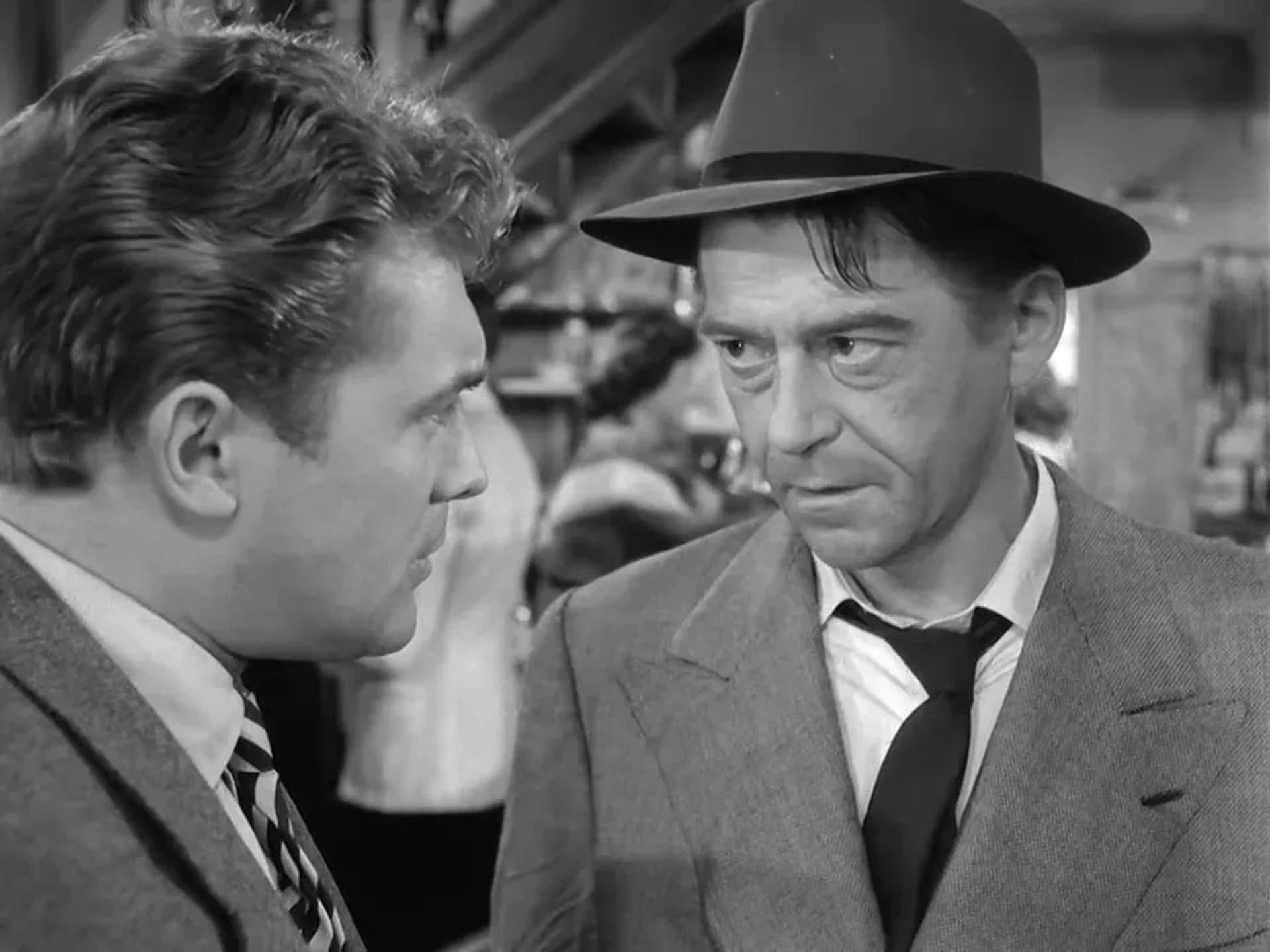 Carl Möhner and Jean Servais in Rififi (1955)