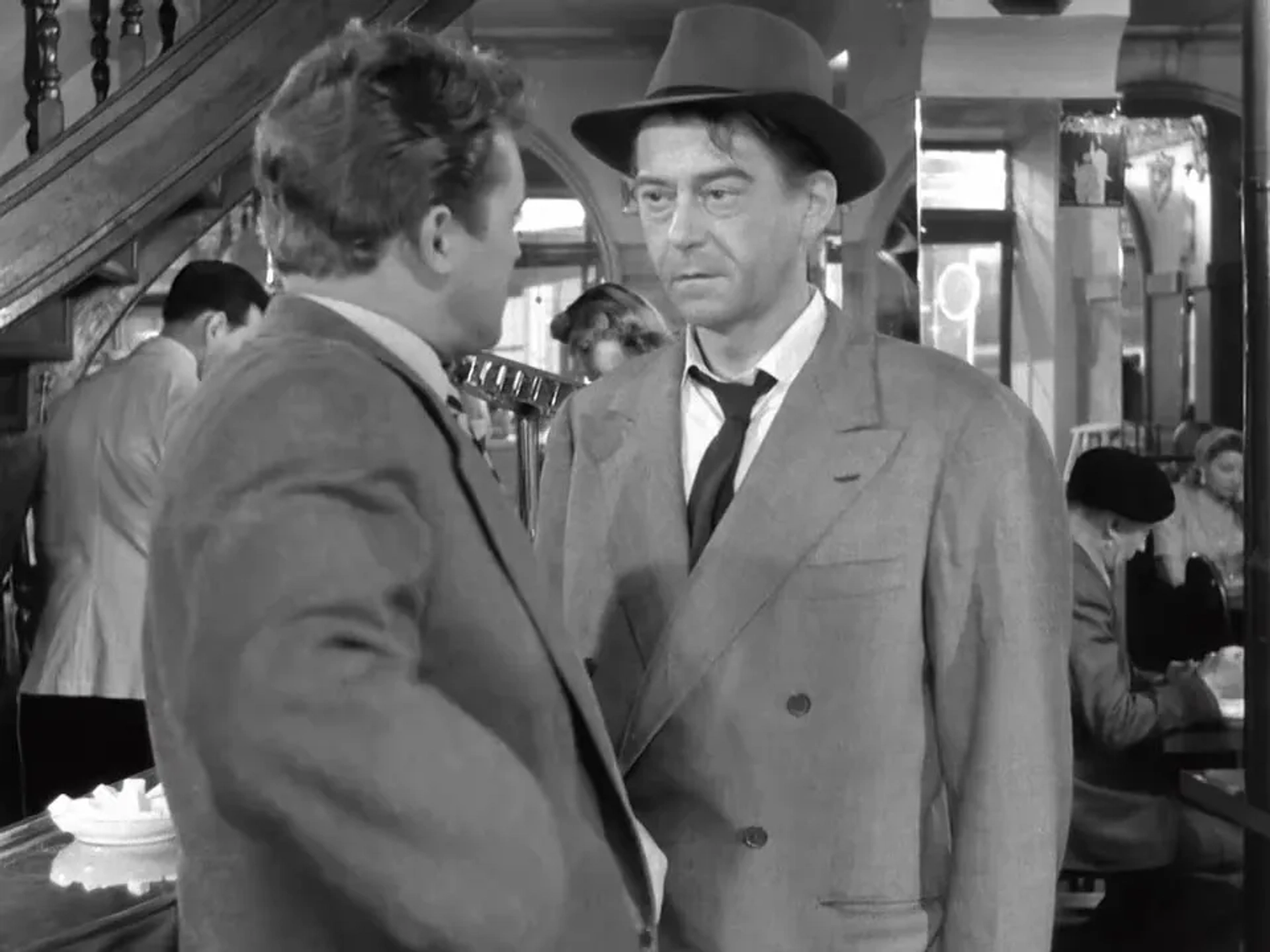 Carl Möhner and Jean Servais in Rififi (1955)