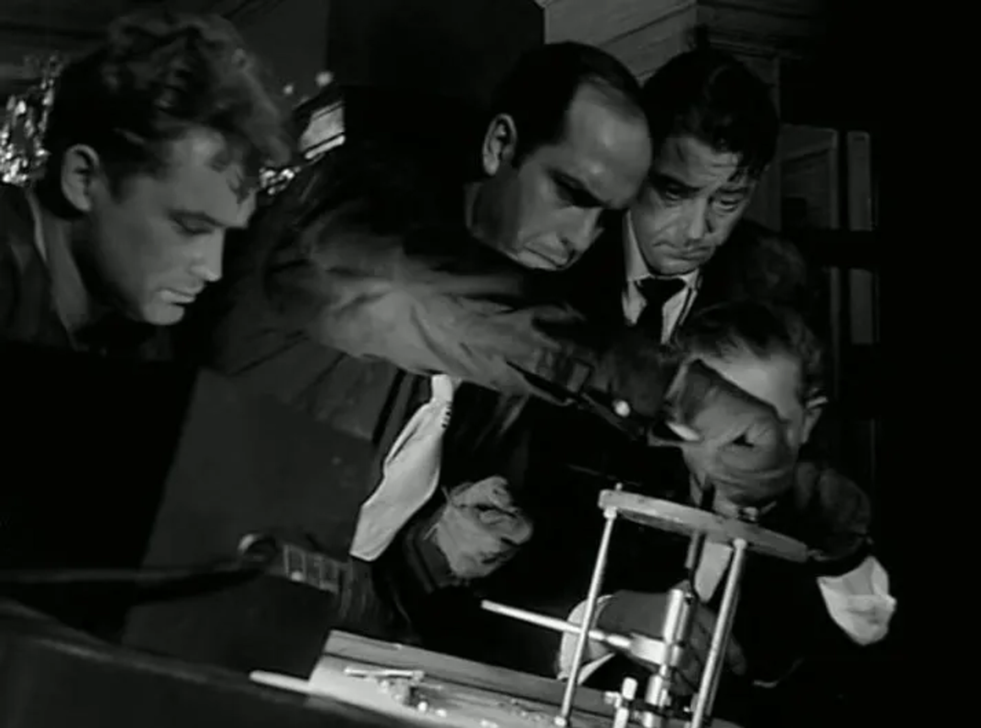 Jules Dassin, Robert Manuel, Carl Möhner, and Jean Servais in Rififi (1955)