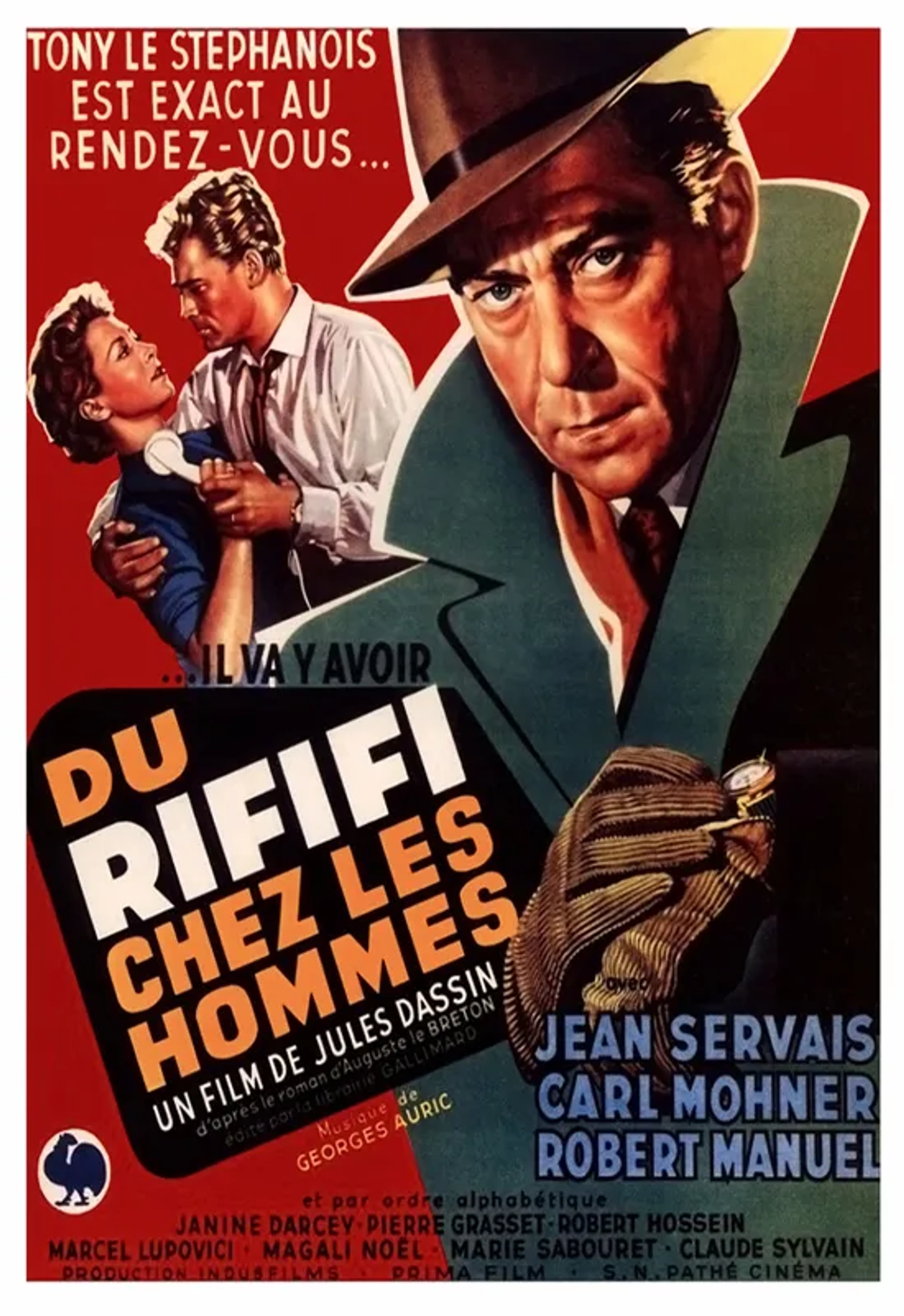 Carl Möhner and Jean Servais in Rififi (1955)