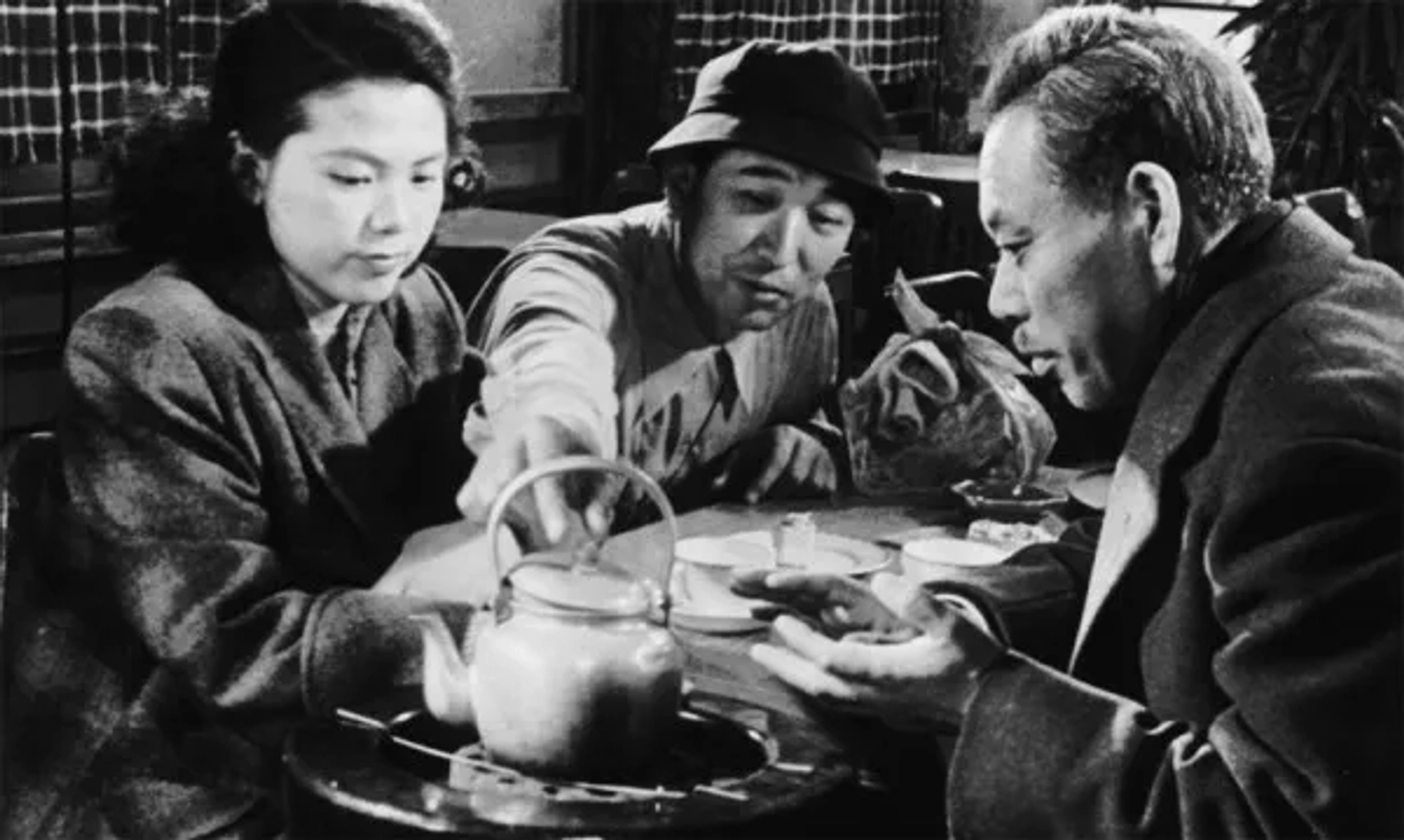 Akira Kurosawa, Miki Odagiri, and Takashi Shimura in Ikiru (1952)