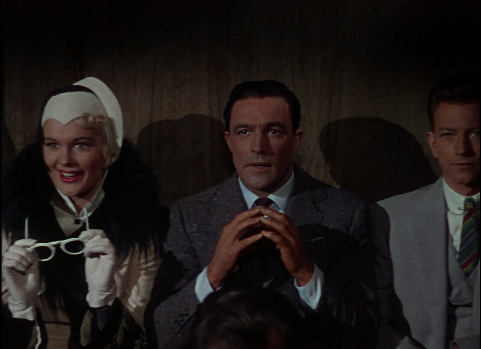 Gene Kelly, Jean Hagen, and Donald O'Connor in Singin' in the Rain (1952)