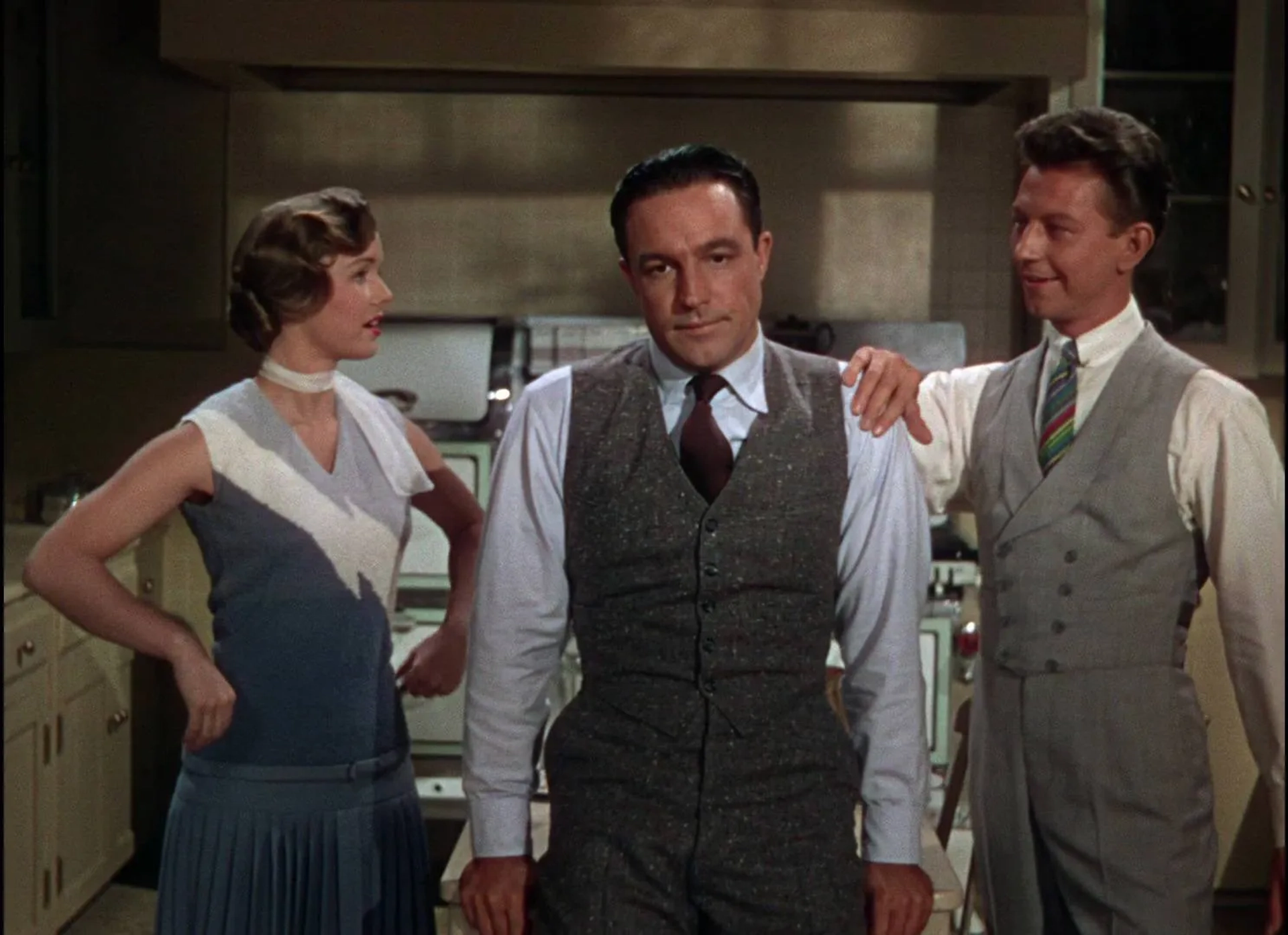 Gene Kelly, Debbie Reynolds, and Donald O'Connor in Singin' in the Rain (1952)