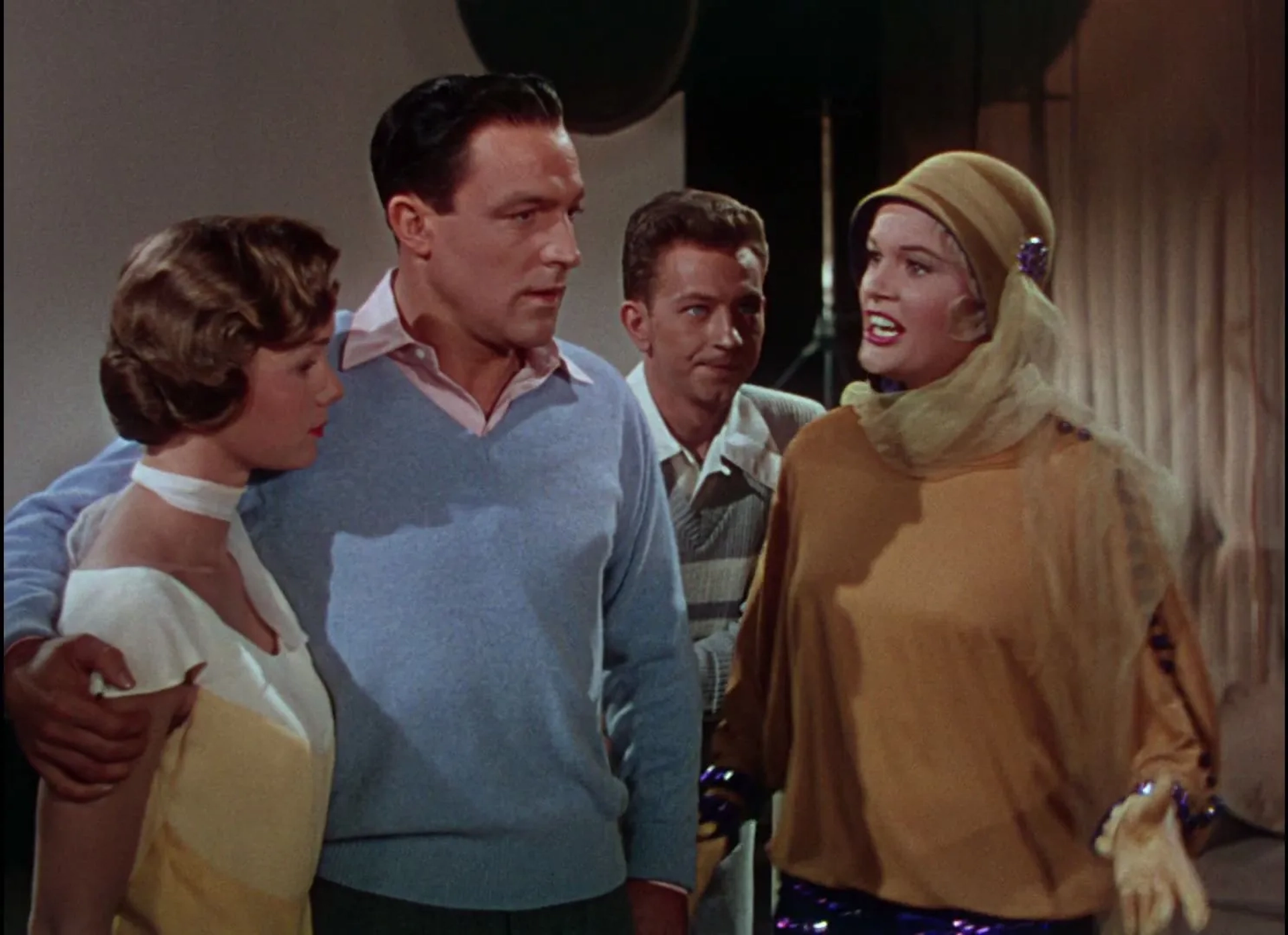 Gene Kelly, Debbie Reynolds, Jean Hagen, and Donald O'Connor in Singin' in the Rain (1952)