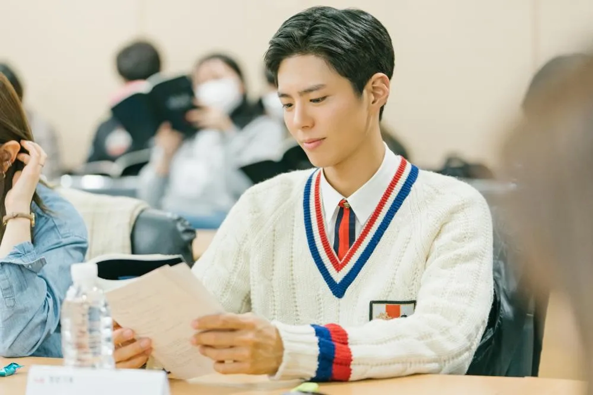 Park Bo-gum at an event for Record of Youth (2020)