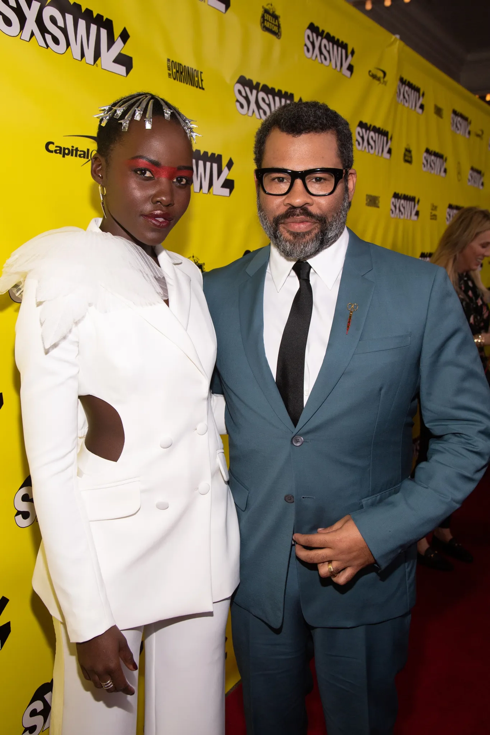 Jordan Peele and Lupita Nyong'o at an event for Us (2019)