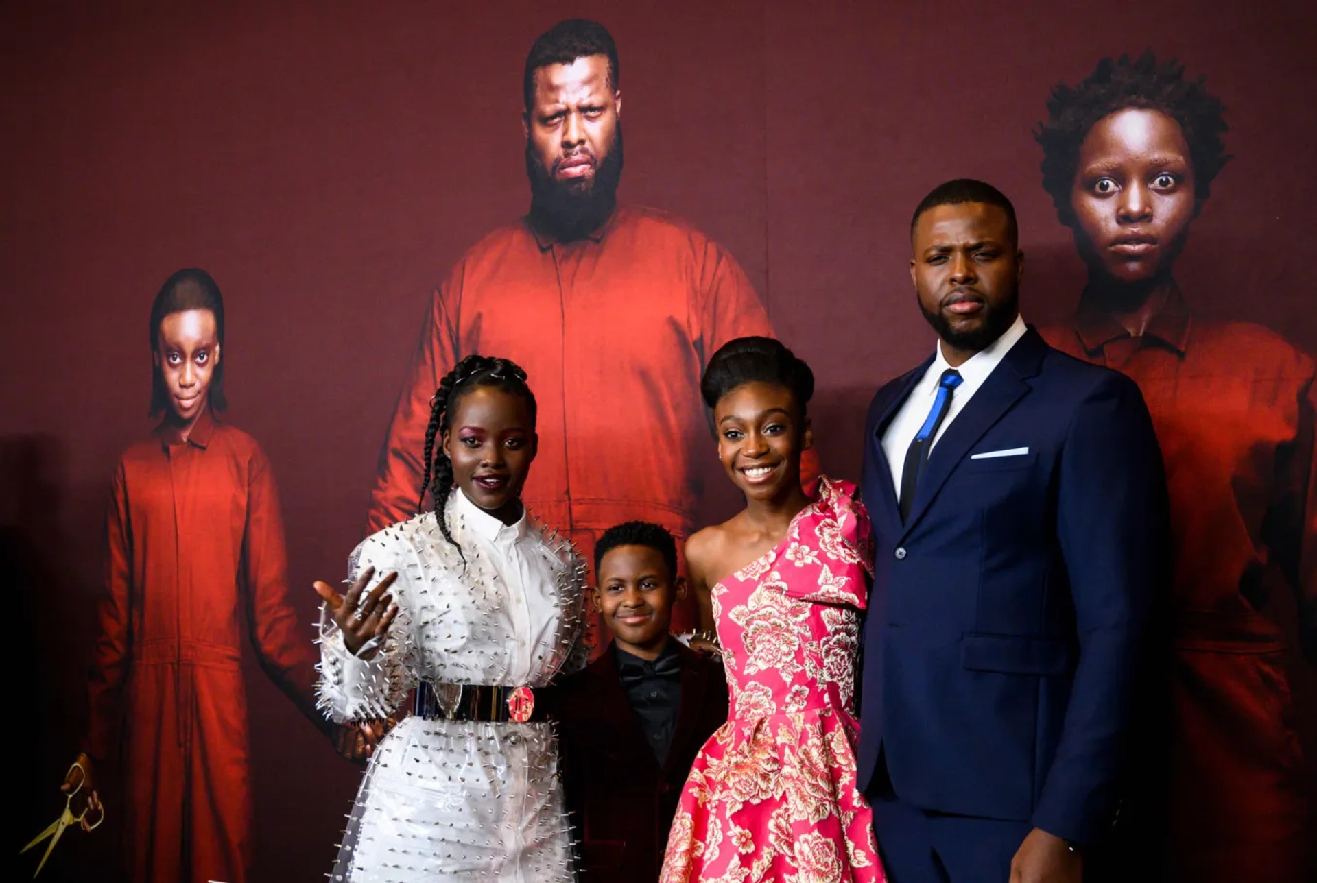 Lupita Nyong'o, Winston Duke, Evan Alex, and Shahadi Wright Joseph at an event for Us (2019)