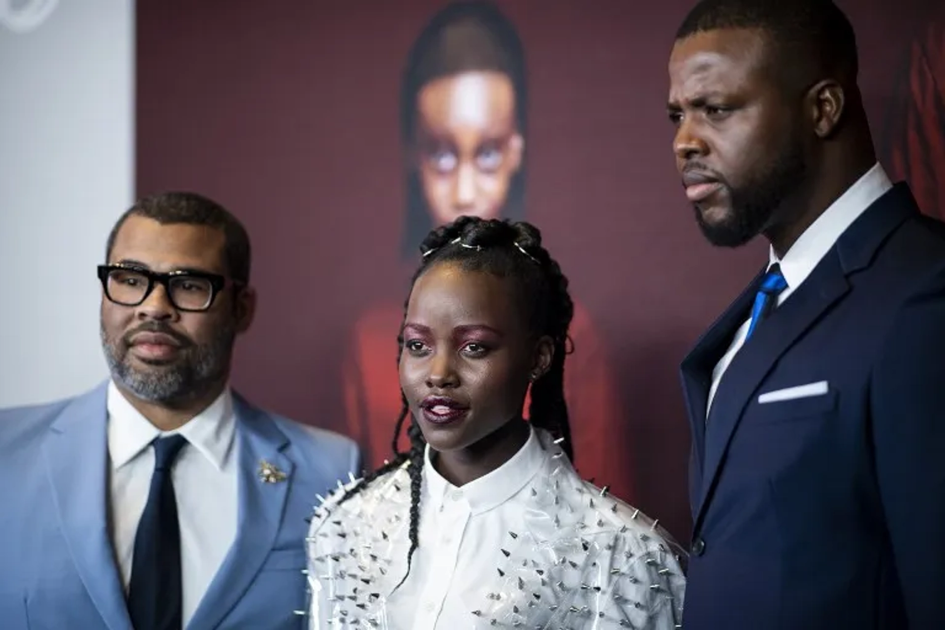 Jordan Peele, Lupita Nyong'o, and Winston Duke at an event for Us (2019)