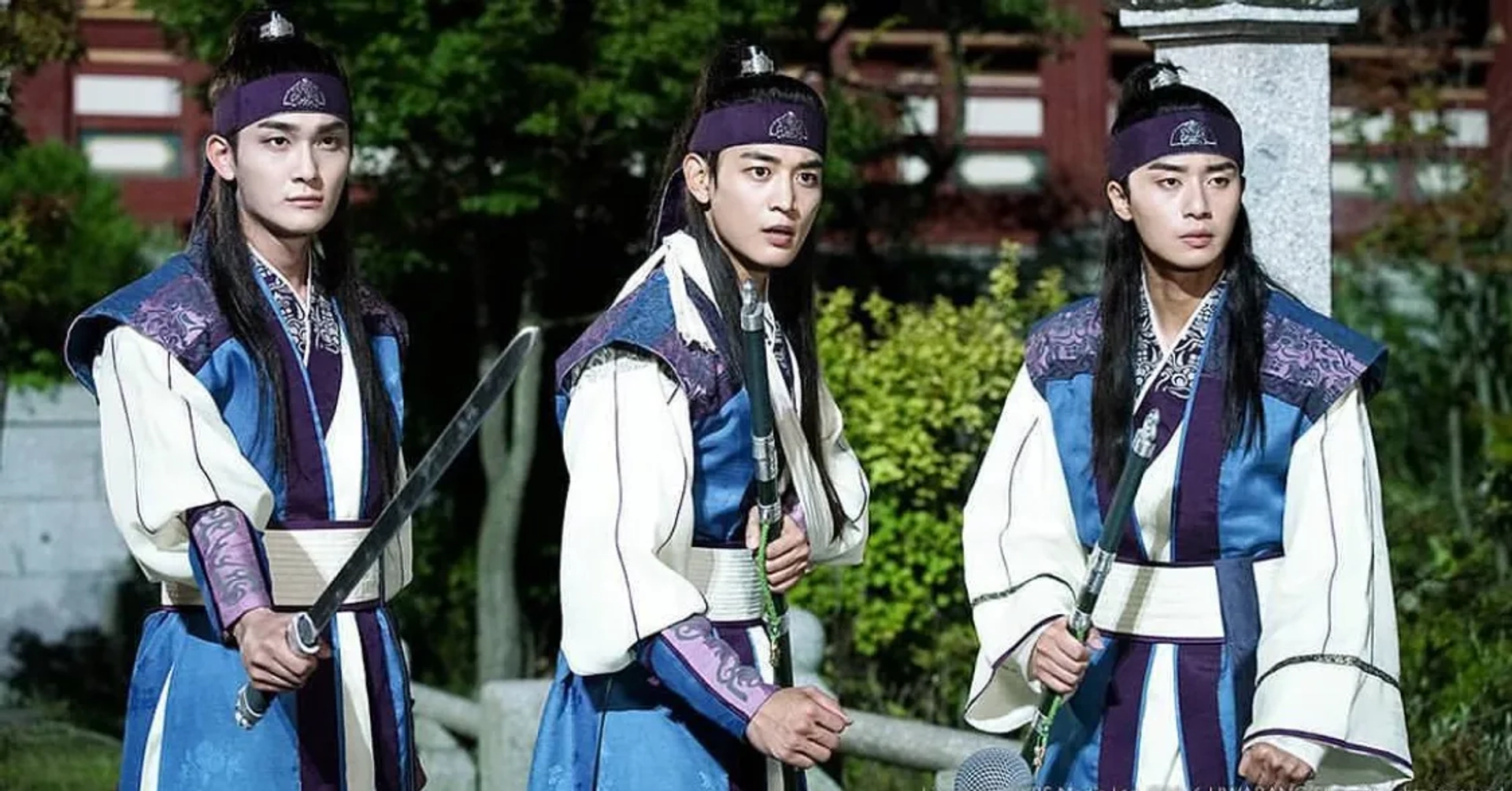 Choi Minho, Jo Yoon-woo, and Park Seo-joon in Hwarang: The Poet Warrior Youth (2016)