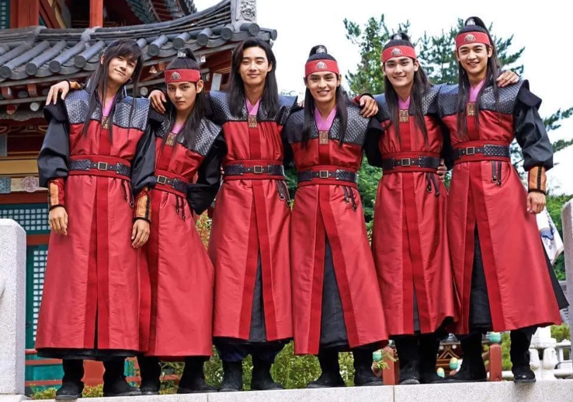 Ji-han Do, Choi Minho, Jo Yoon-woo, Park Hyung-sik, Park Seo-joon, and V in Hwarang: The Poet Warrior Youth (2016)