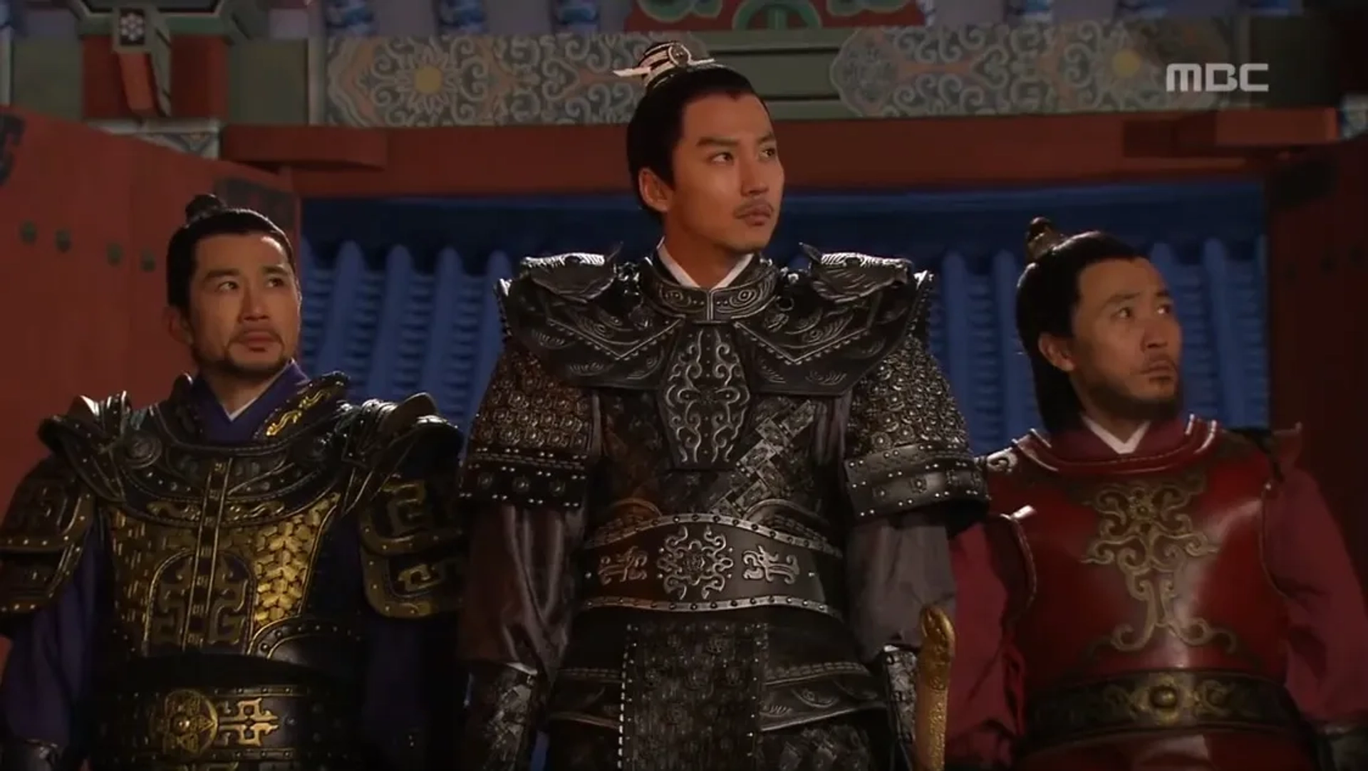 Kim Nam-gil, Do-bin Baek, and Eom Hyo-Seob in The Great Queen Seondeok (2009)