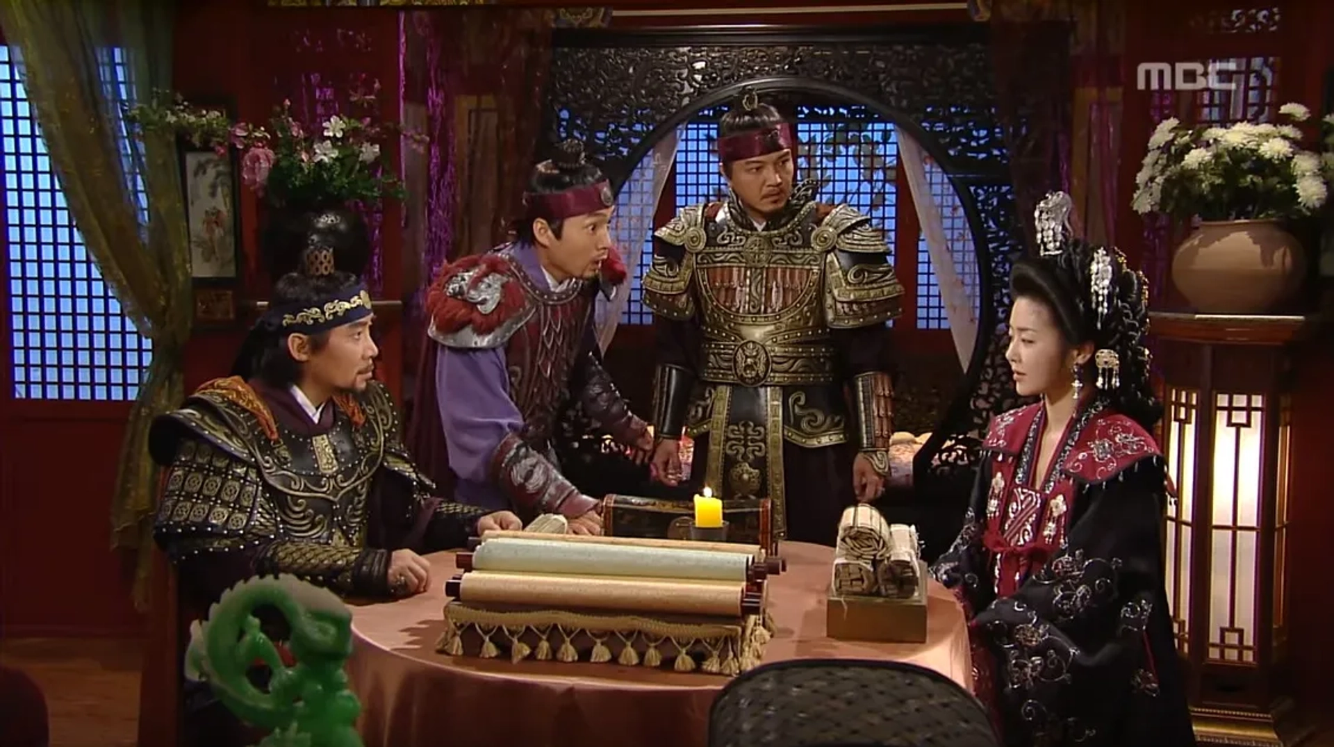 Young Jae Dok-Go, Kim Jung-hyun, Jeong Woong-in, and Hyun-Jung Go in The Great Queen Seondeok (2009)