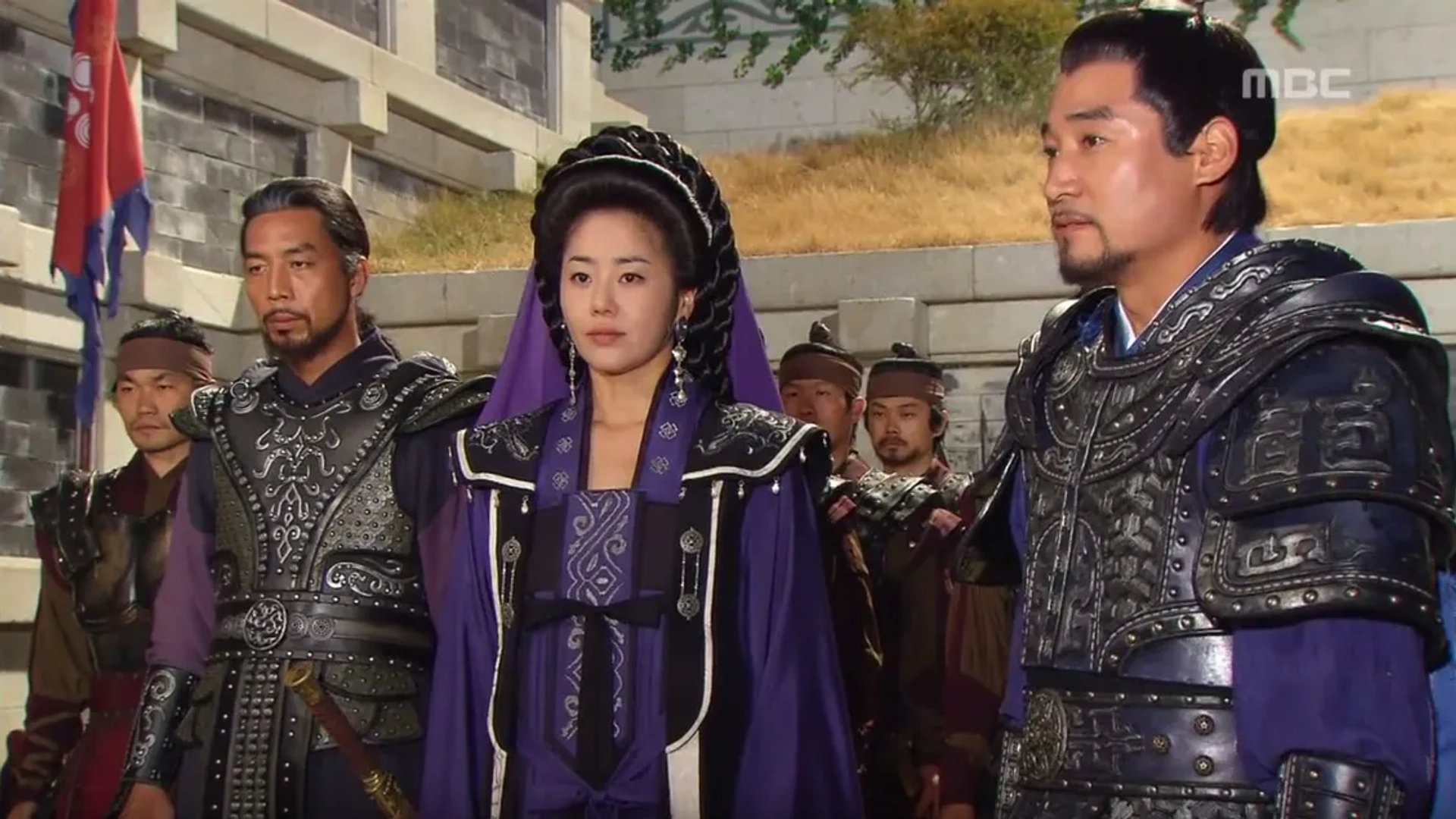 Ahn Kil-kang, Hyun-Jung Go, and No-min Jeon in The Great Queen Seondeok (2009)