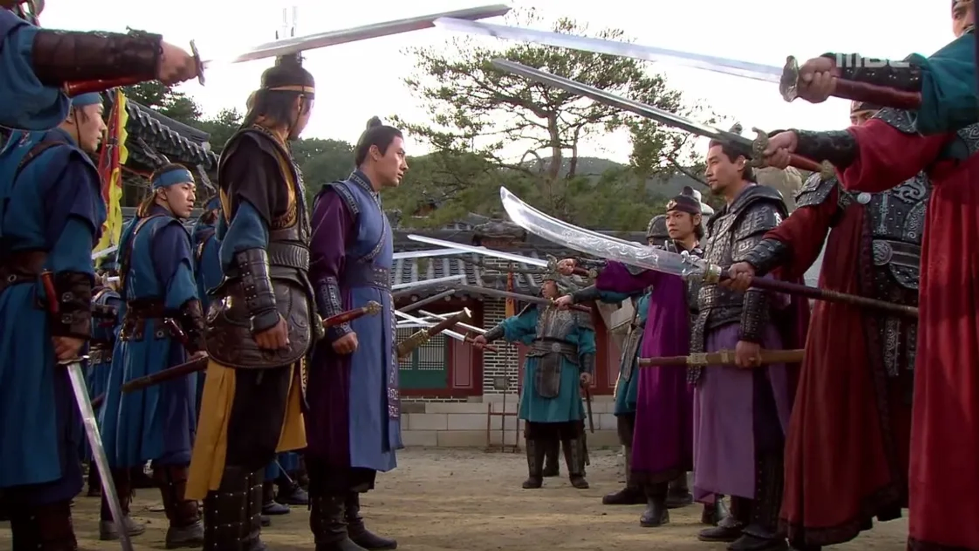 Kyoung-In Hong, Tae-woong Eom, No-min Jeon, and Seung-hyo Lee in The Great Queen Seondeok (2009)