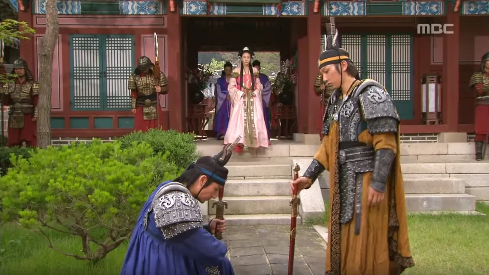 Park Yejin, Tae-woong Eom, and Seung-hyo Lee in The Great Queen Seondeok (2009)