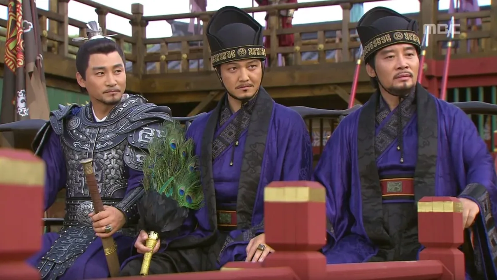 Young Jae Dok-Go, Jeong Woong-in, and No-min Jeon in The Great Queen Seondeok (2009)