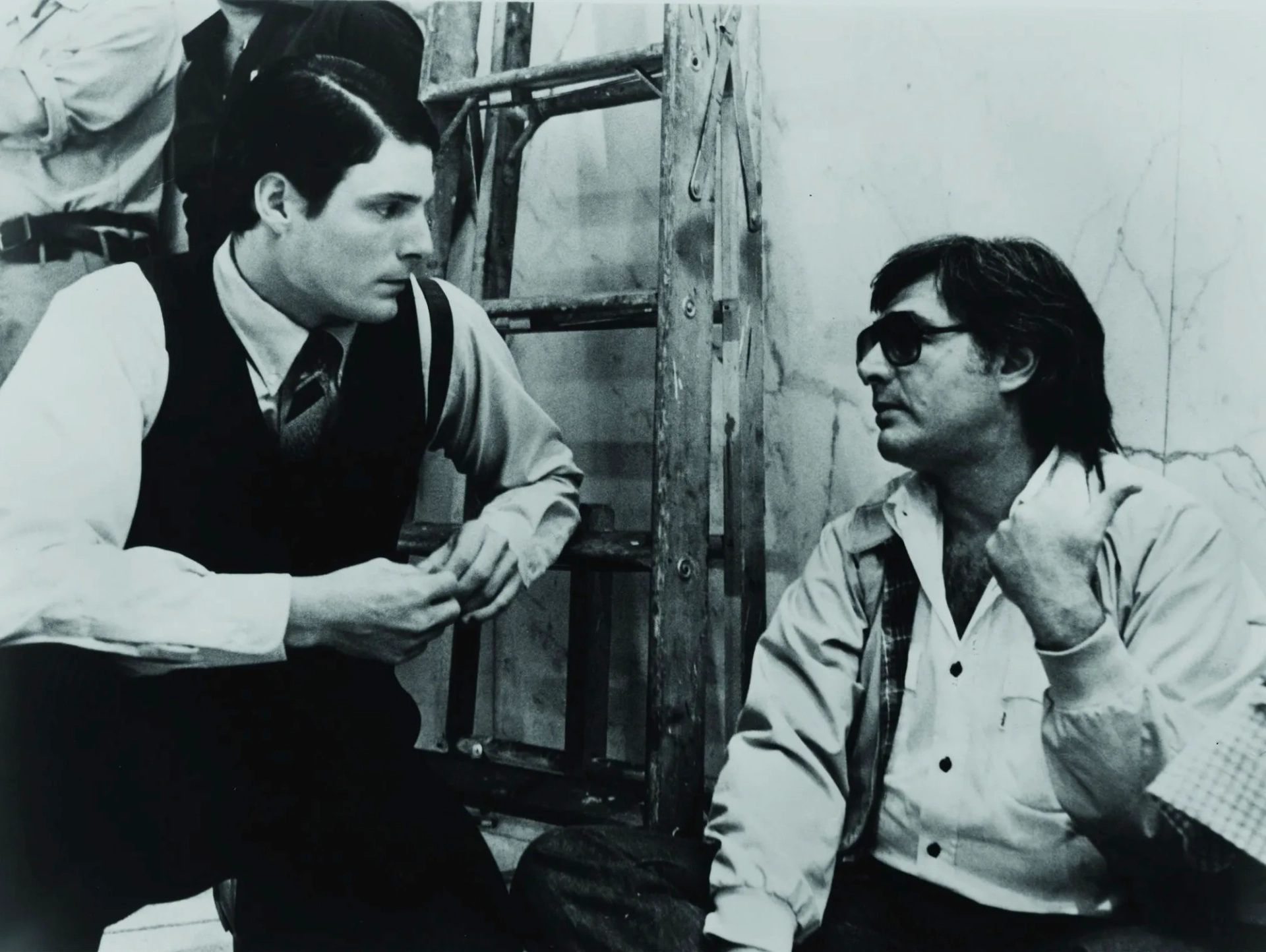 Richard Donner and Christopher Reeve in Superman (1978)