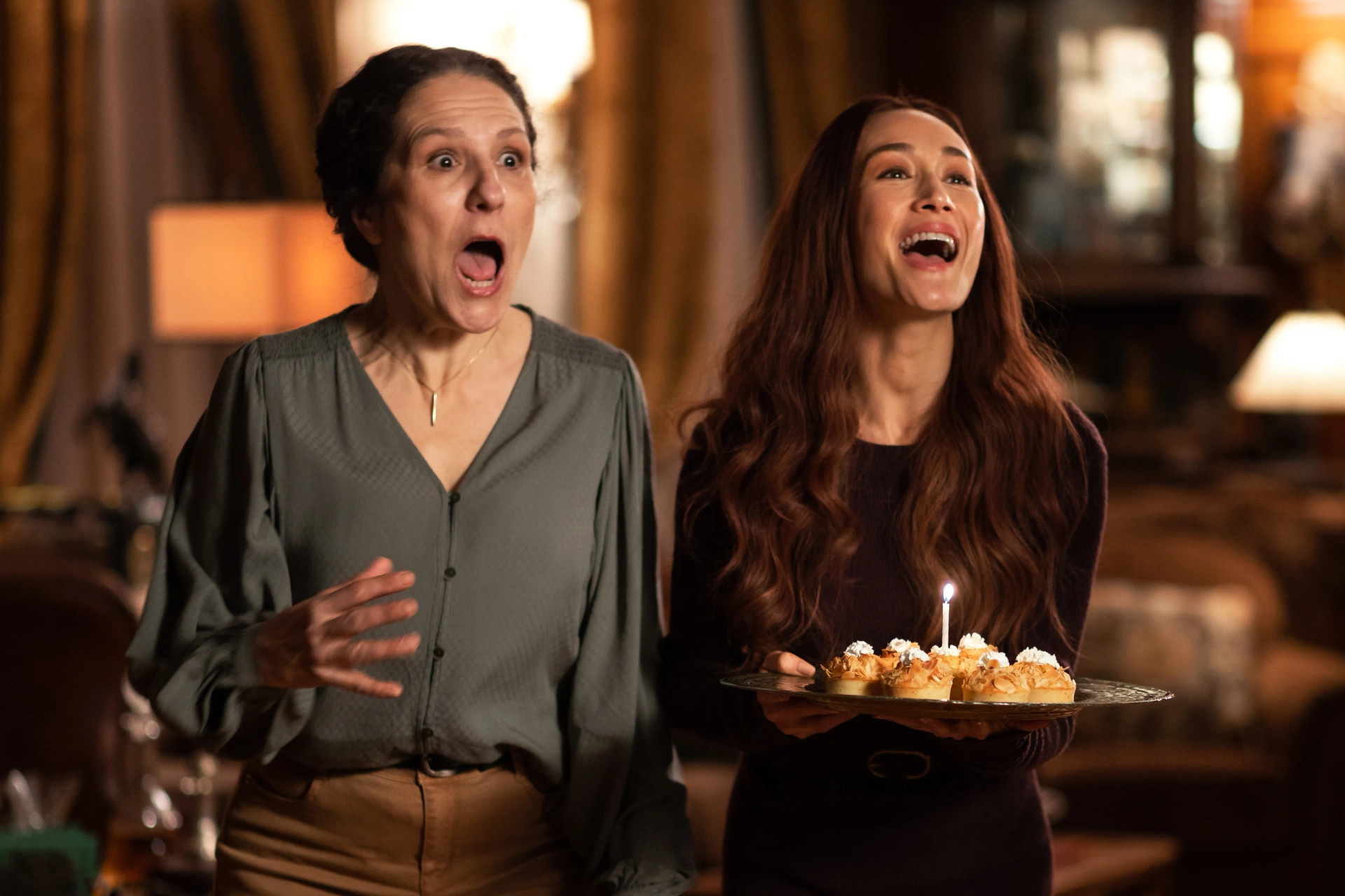 Caroline Loncq and Maggie Q in The Protégé (2021)