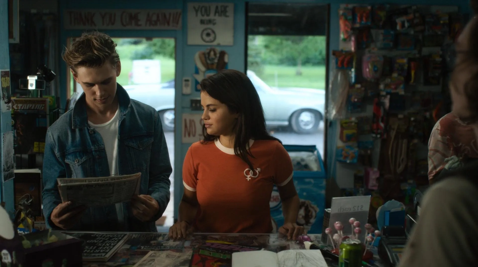 Selena Gomez, Austin Butler, Caleb Landry Jones, and Luka Sabbat in The Dead Don't Die (2019)