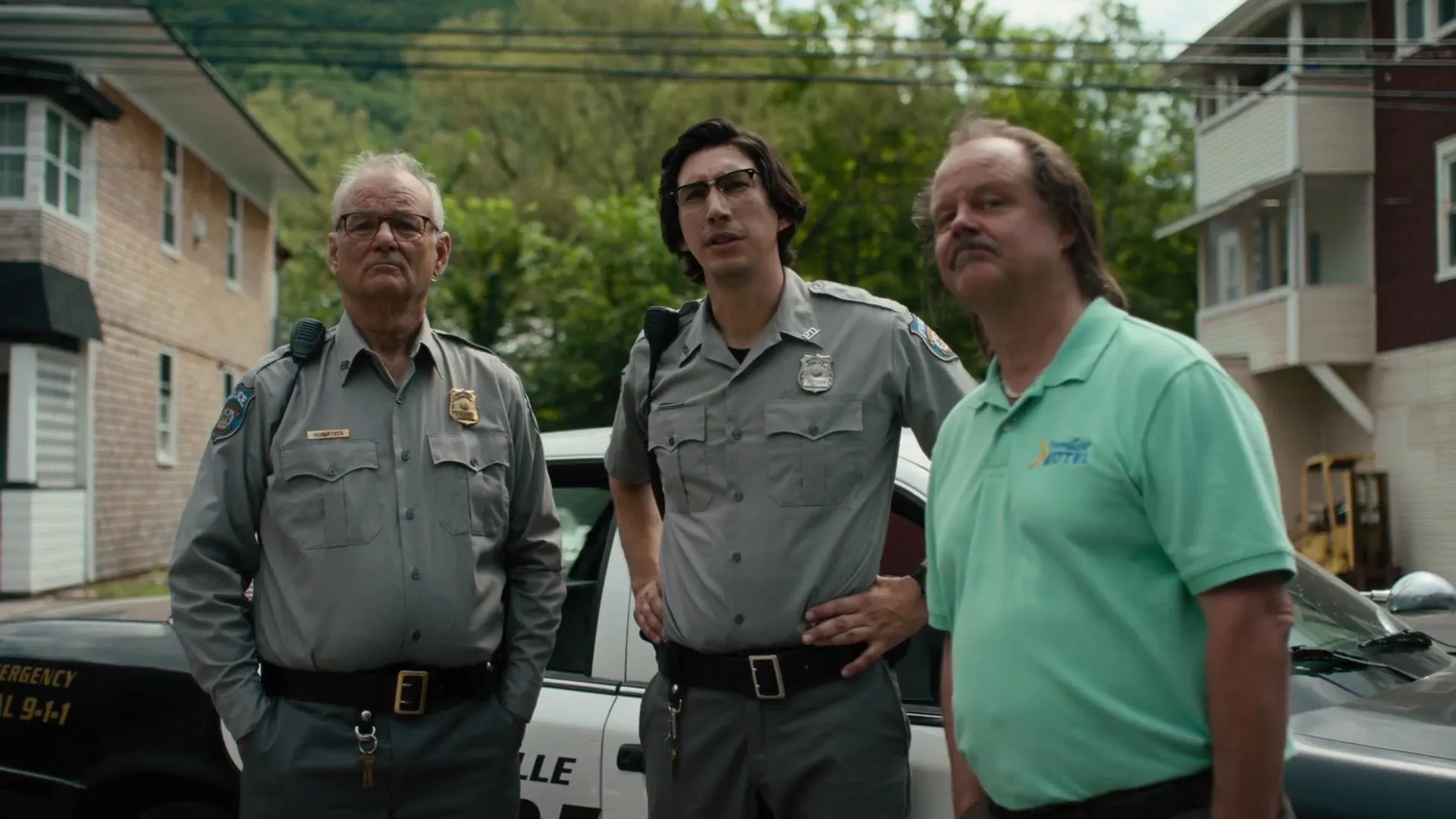 Bill Murray, Larry Fessenden, and Adam Driver in The Dead Don't Die (2019)