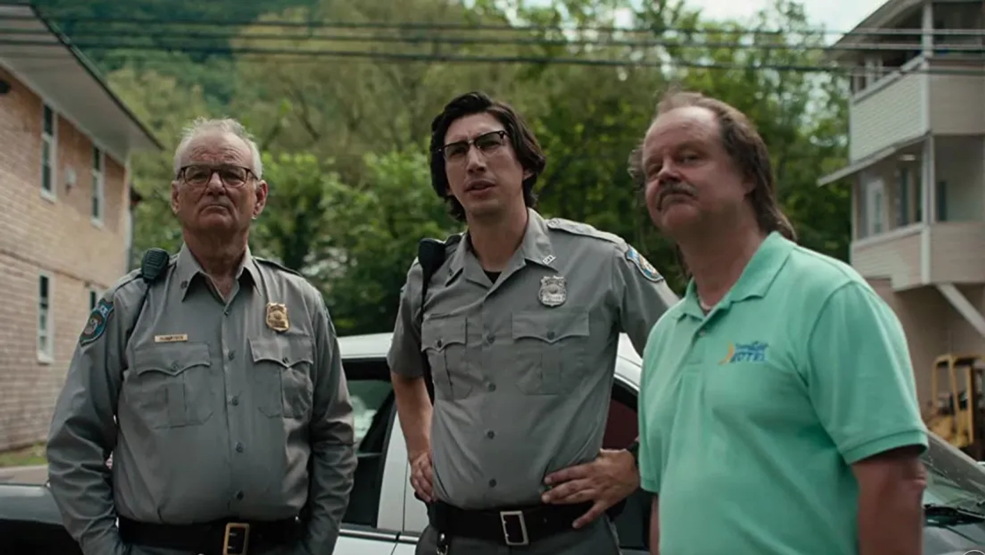 Bill Murray, Larry Fessenden, and Adam Driver in The Dead Don't Die (2019)