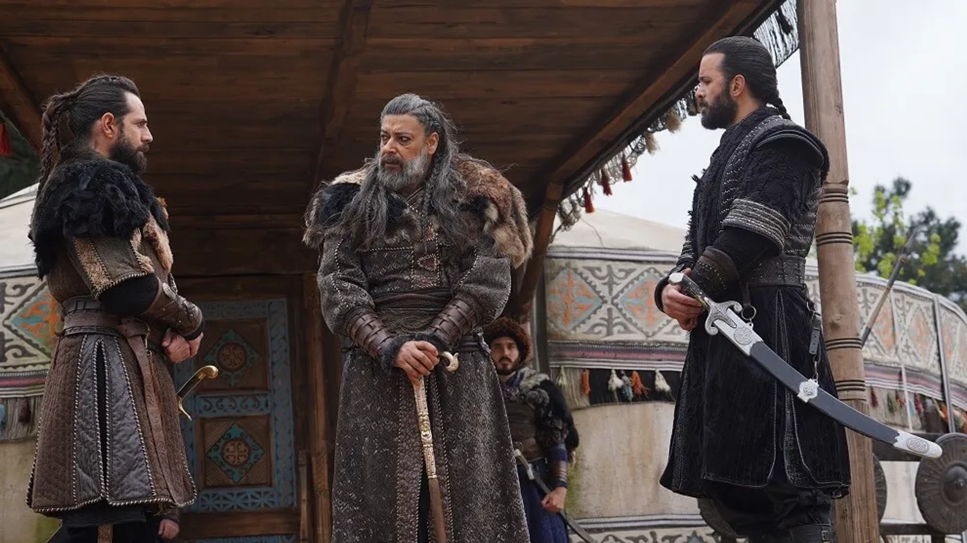 Korel Cezayirli, Baris Arduç, and Erdinç Gülener in Alparslan: The Great Seljuks (2021)