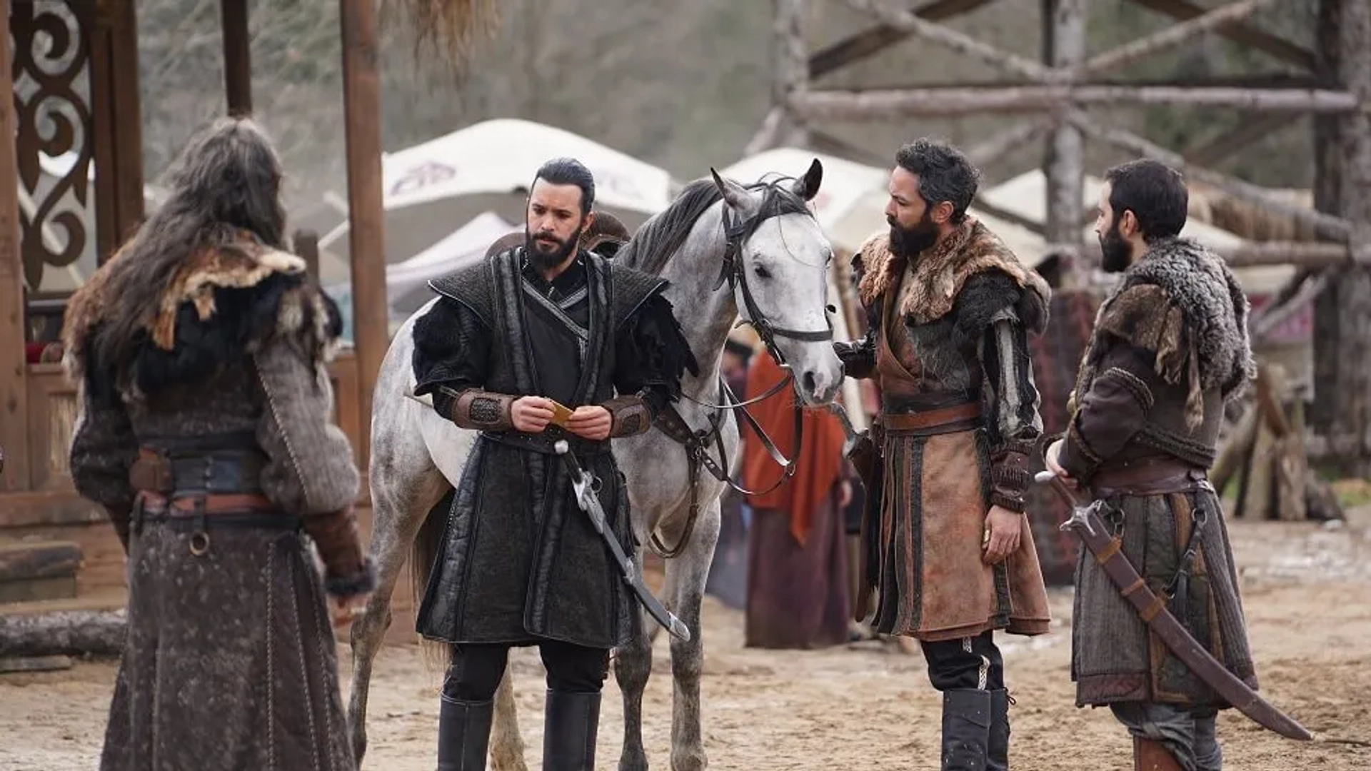 Ferit Kaya, Baris Arduç, Erdinç Gülener, and Kutay Sungar in Alparslan: The Great Seljuks (2021)