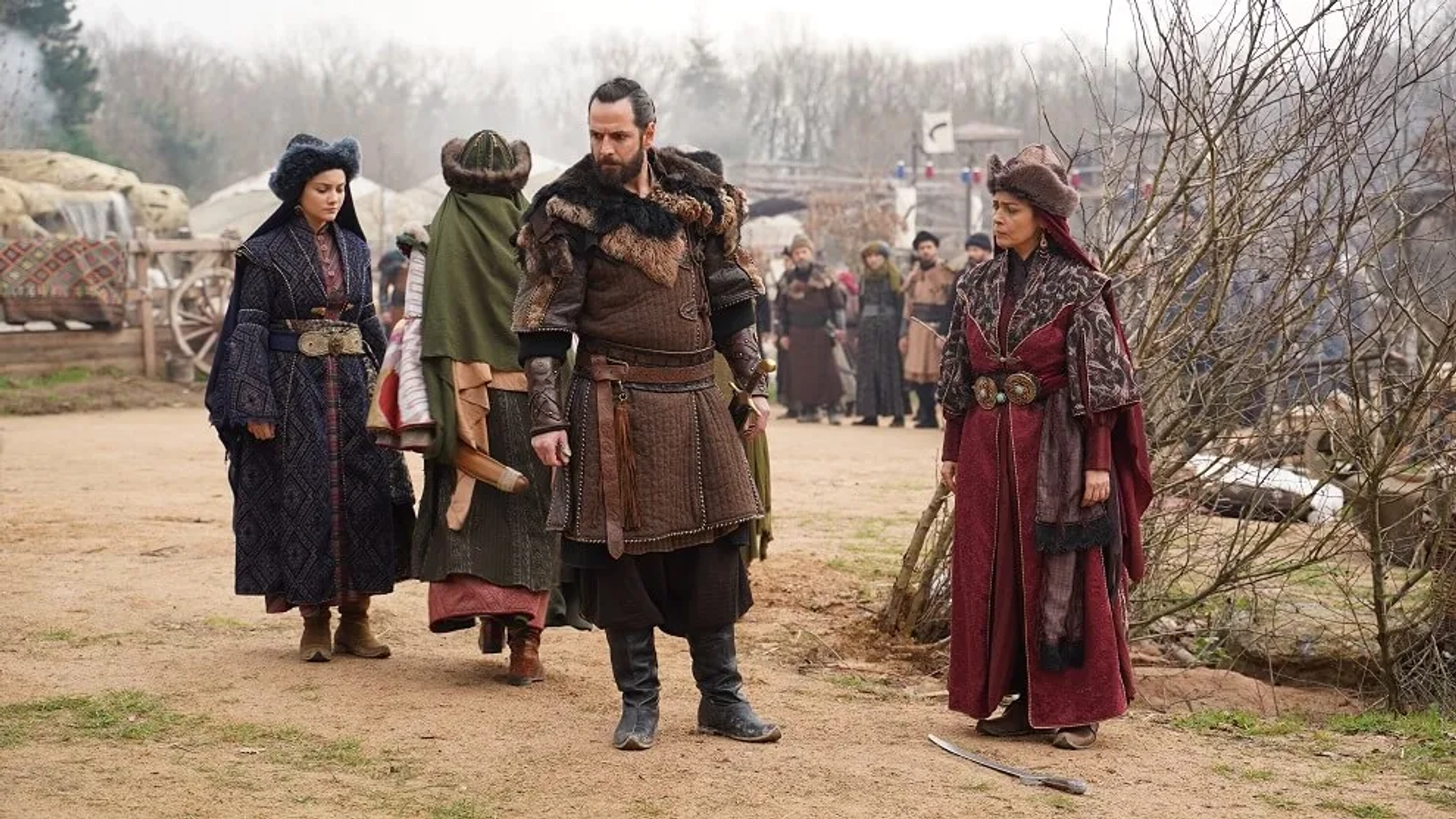 Betül Çobanoglu and Korel Cezayirli in Alparslan: The Great Seljuks (2021)