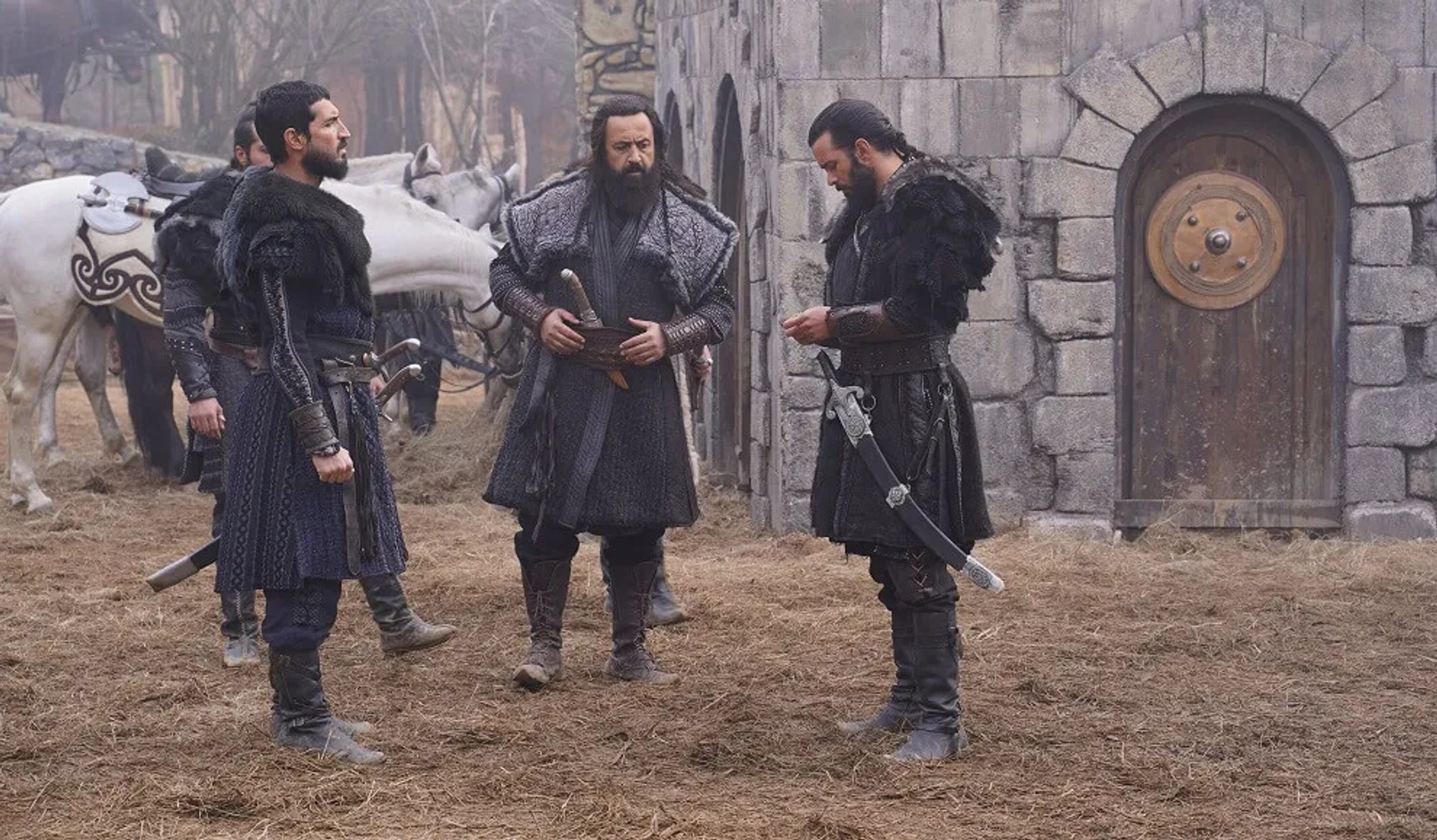 Mehmet Özgür, Baris Arduç, and Onur Ayçelik in Alparslan: The Great Seljuks (2021)