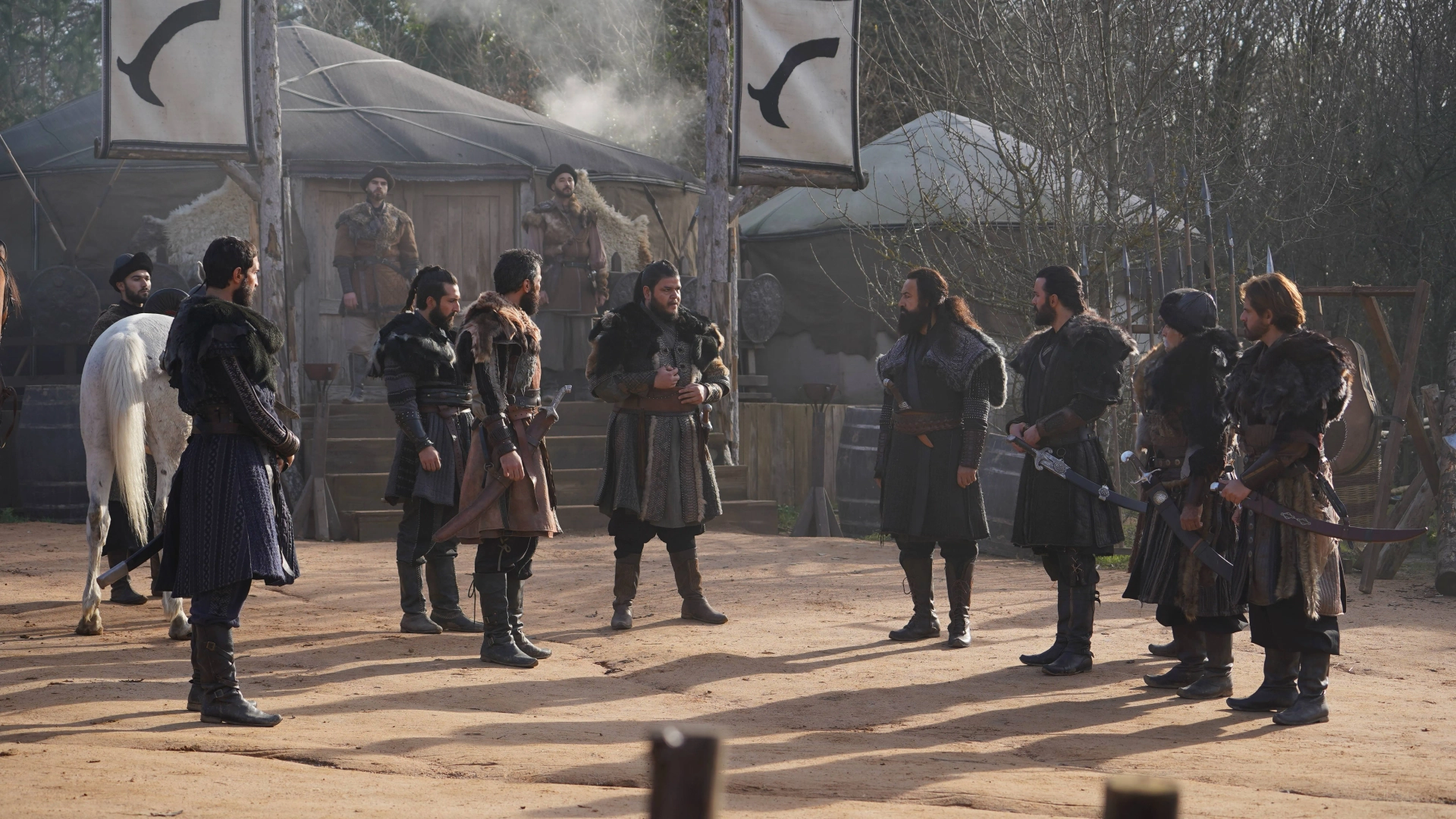 Mehmet Özgür, Emre Bulut, Baris Arduç, Burak Safak, Kutay Sungar, and Onur Ayçelik in Alparslan: The Great Seljuks (2021)