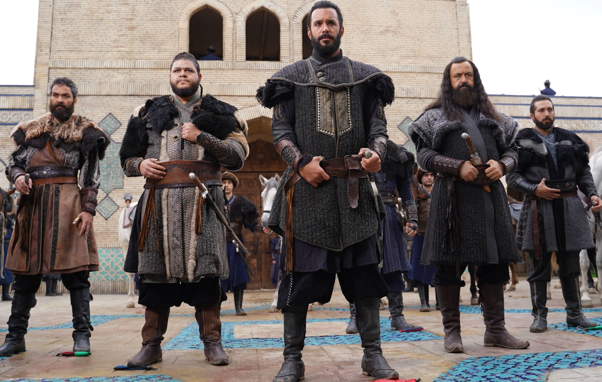 Mehmet Özgür, Emre Bulut, Baris Arduç, Burak Safak, and Kutay Sungar in Alparslan: The Great Seljuks (2021)