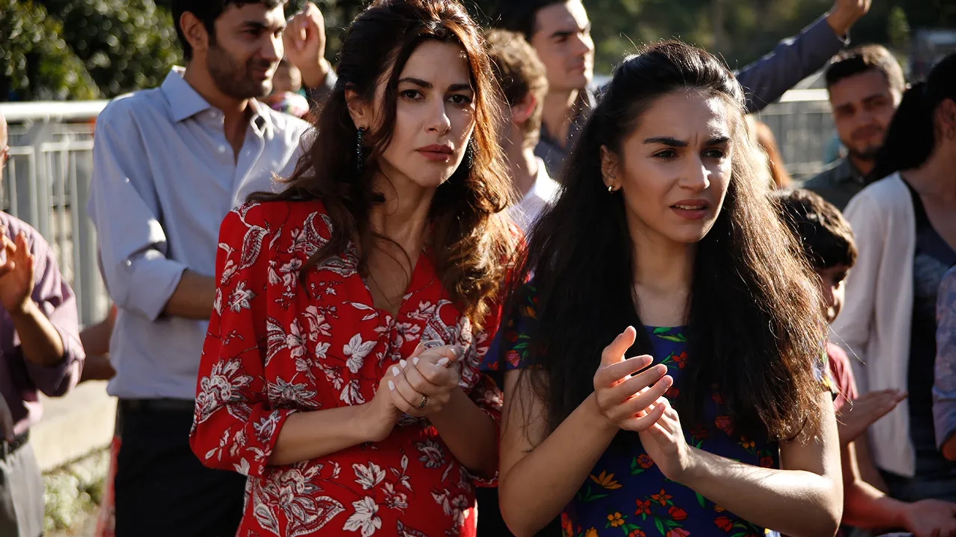 Nesrin Cavadzade, Sahra Sas, and Mehmet Korhan Firat in Our Story (2017)