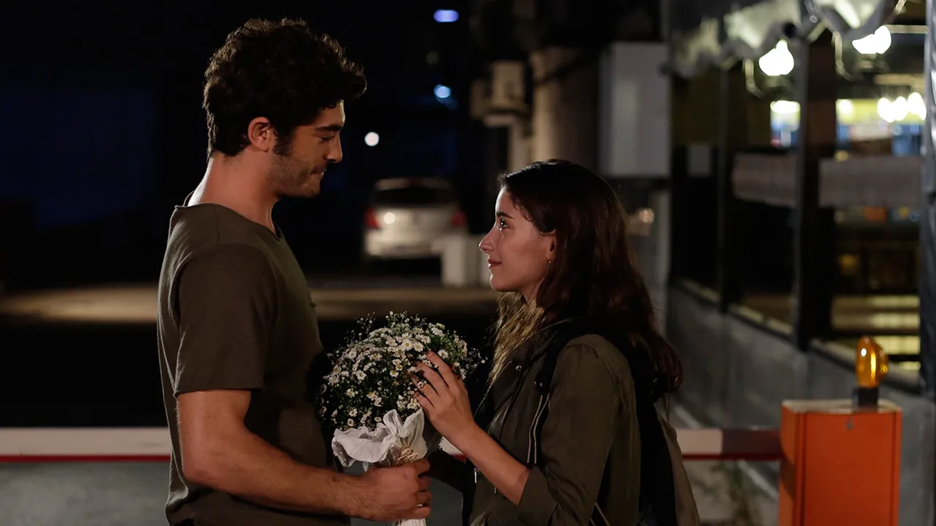 Hazal Kaya and Burak Deniz in Our Story (2017)