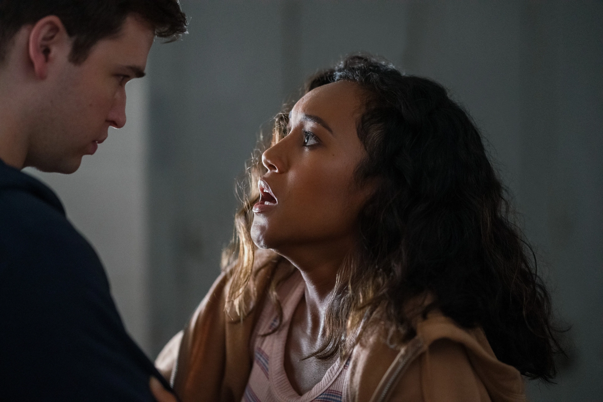 Sydney Park and Burkely Duffield in There's Someone Inside Your House (2021)