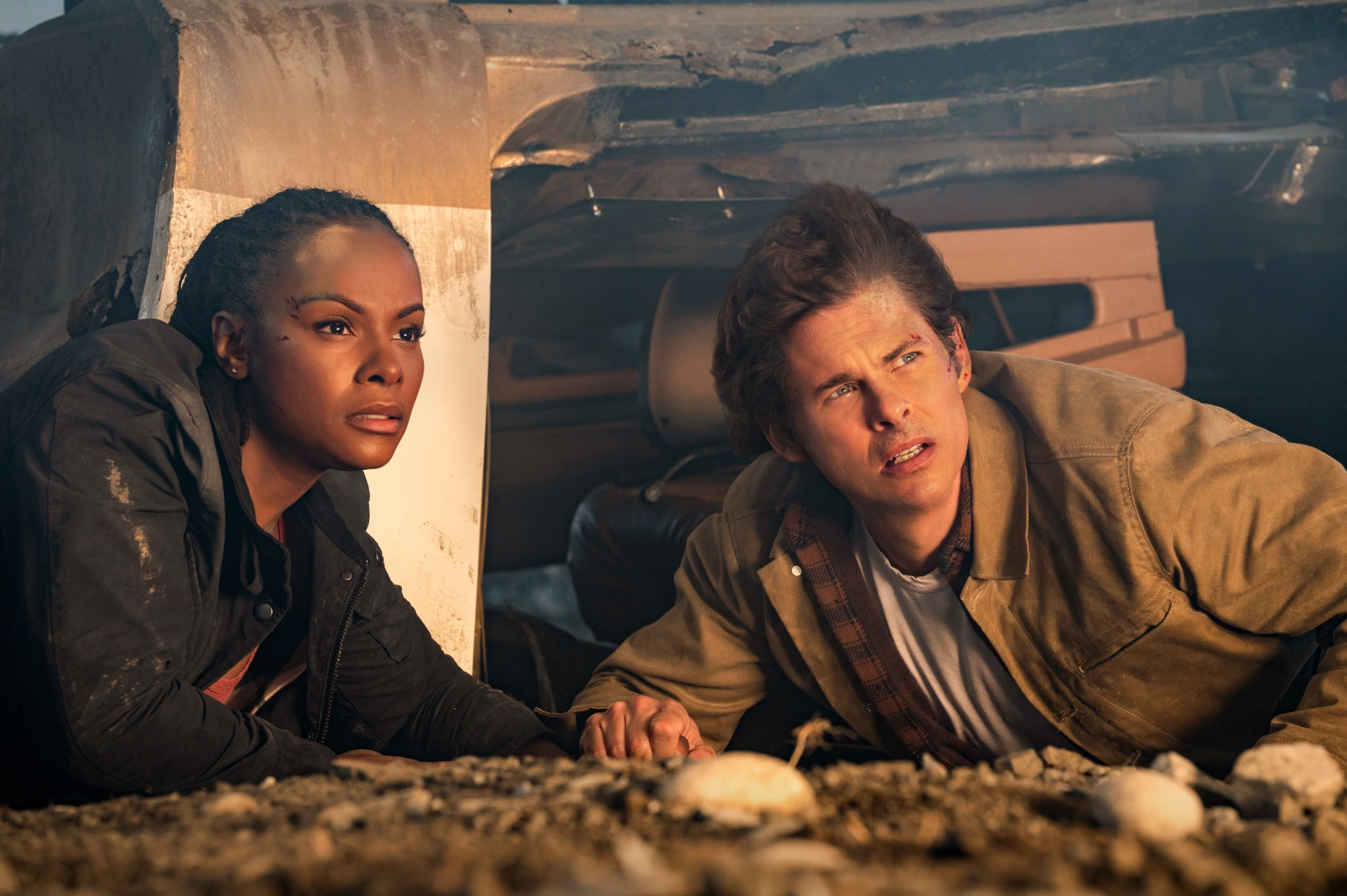 James Marsden and Tika Sumpter in Sonic the Hedgehog 2 (2022)