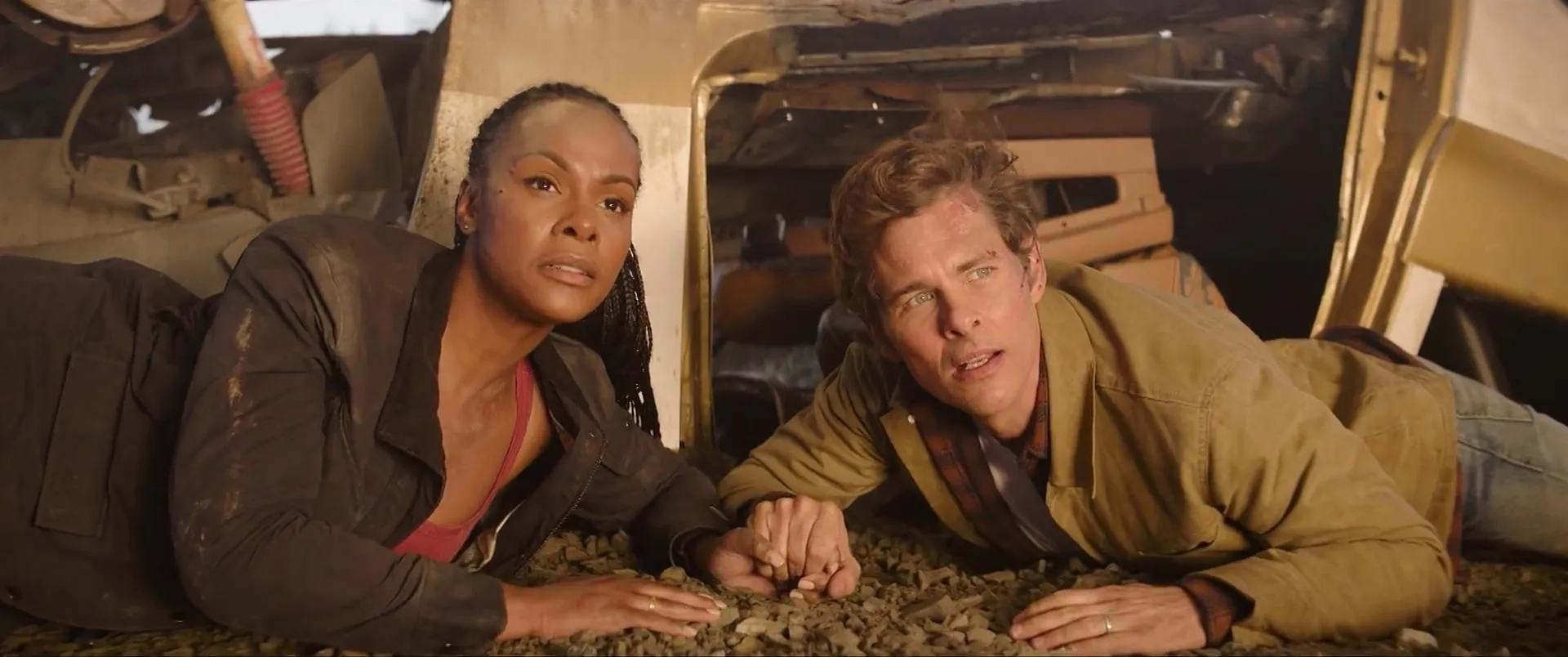 James Marsden and Tika Sumpter in Sonic the Hedgehog 2 (2022)