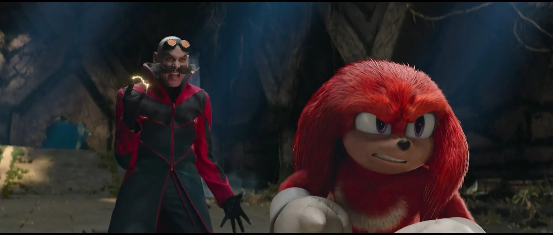 Jim Carrey and Idris Elba in Sonic the Hedgehog 2 (2022)