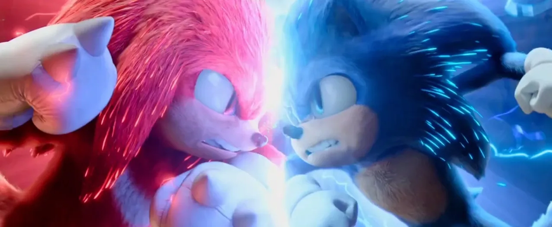 Idris Elba and Ben Schwartz in Sonic the Hedgehog 2 (2022)