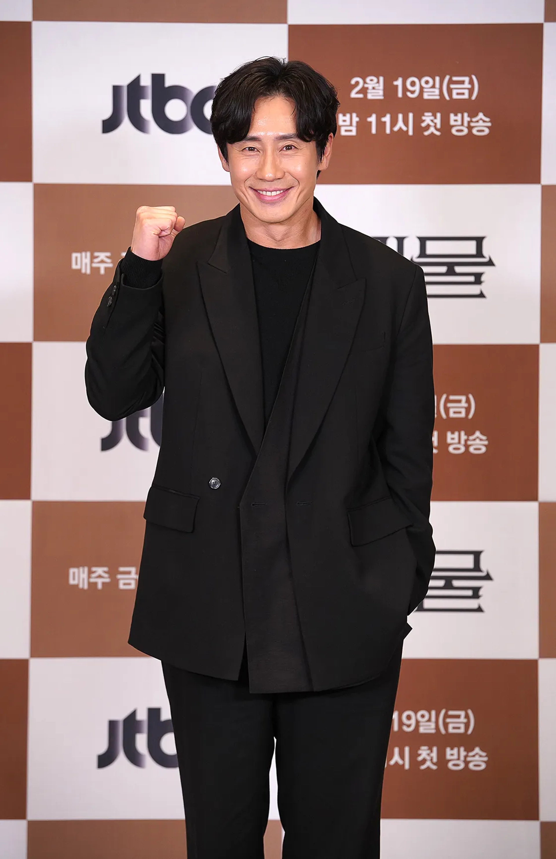 Shin Ha-kyun at an event for Beyond Evil (2021)