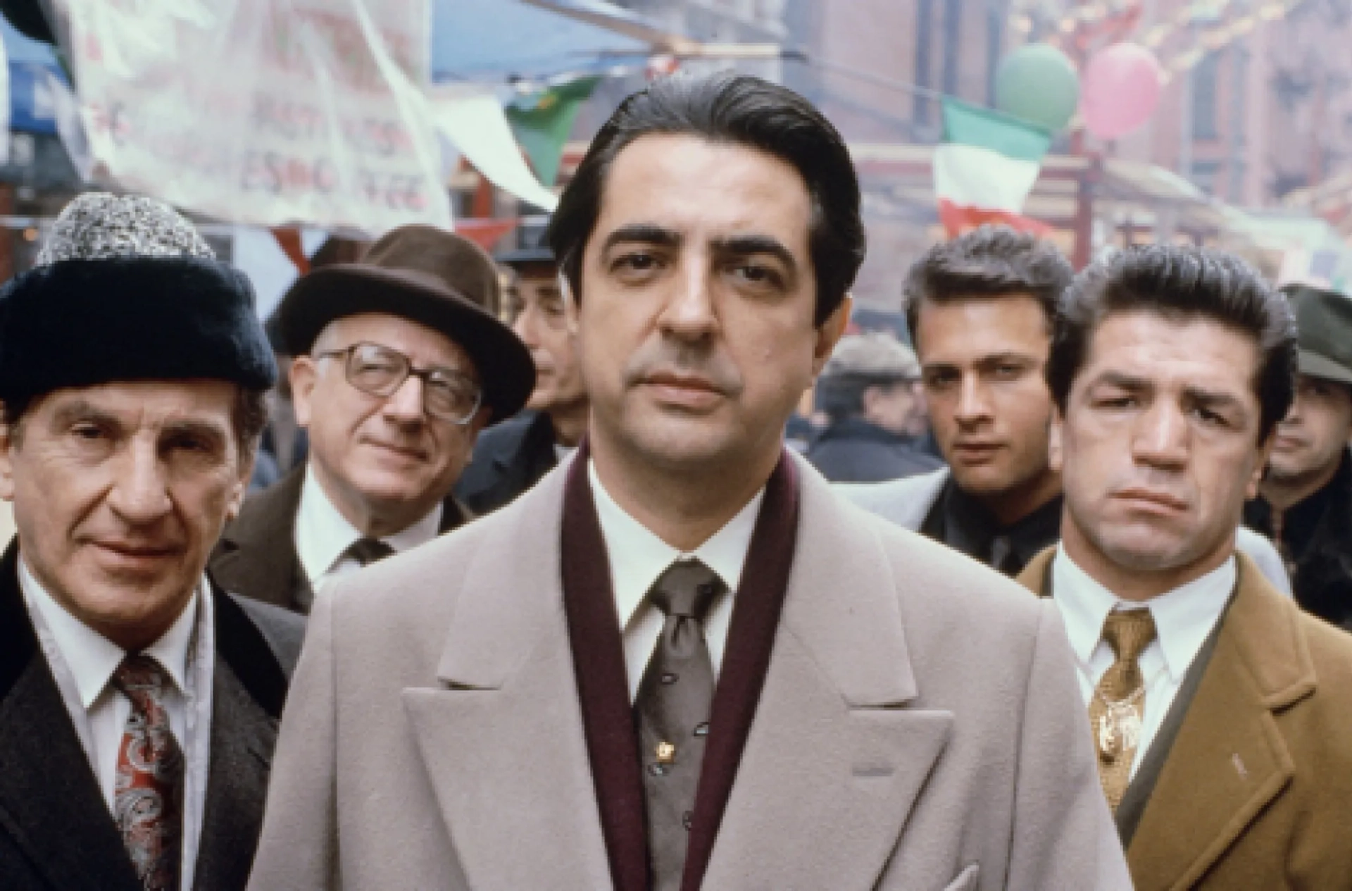 Joe Mantegna, Vito Antuofermo, Nicky Blair, and Richard Maldone in The Godfather Part III (1990)